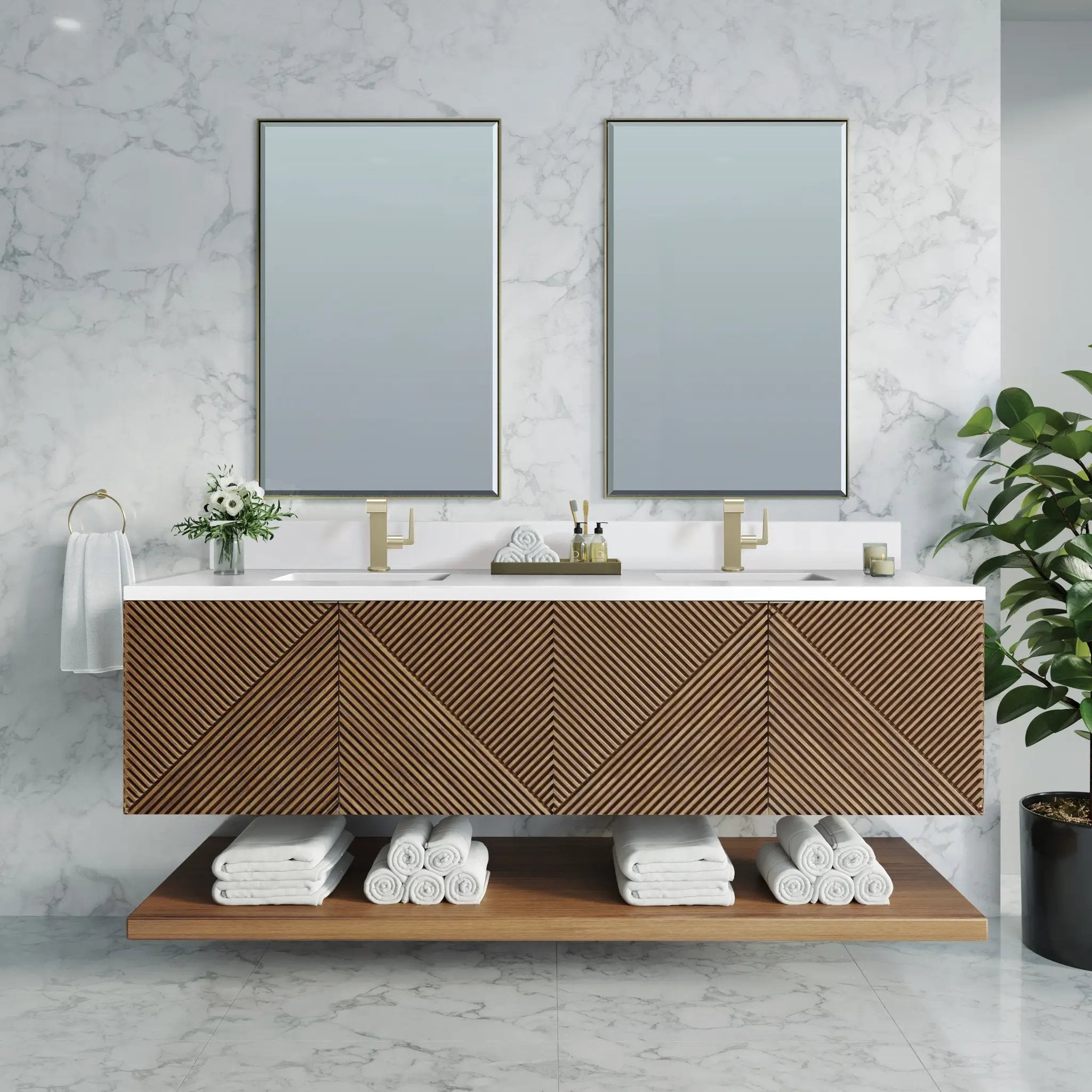 chestnut vanity