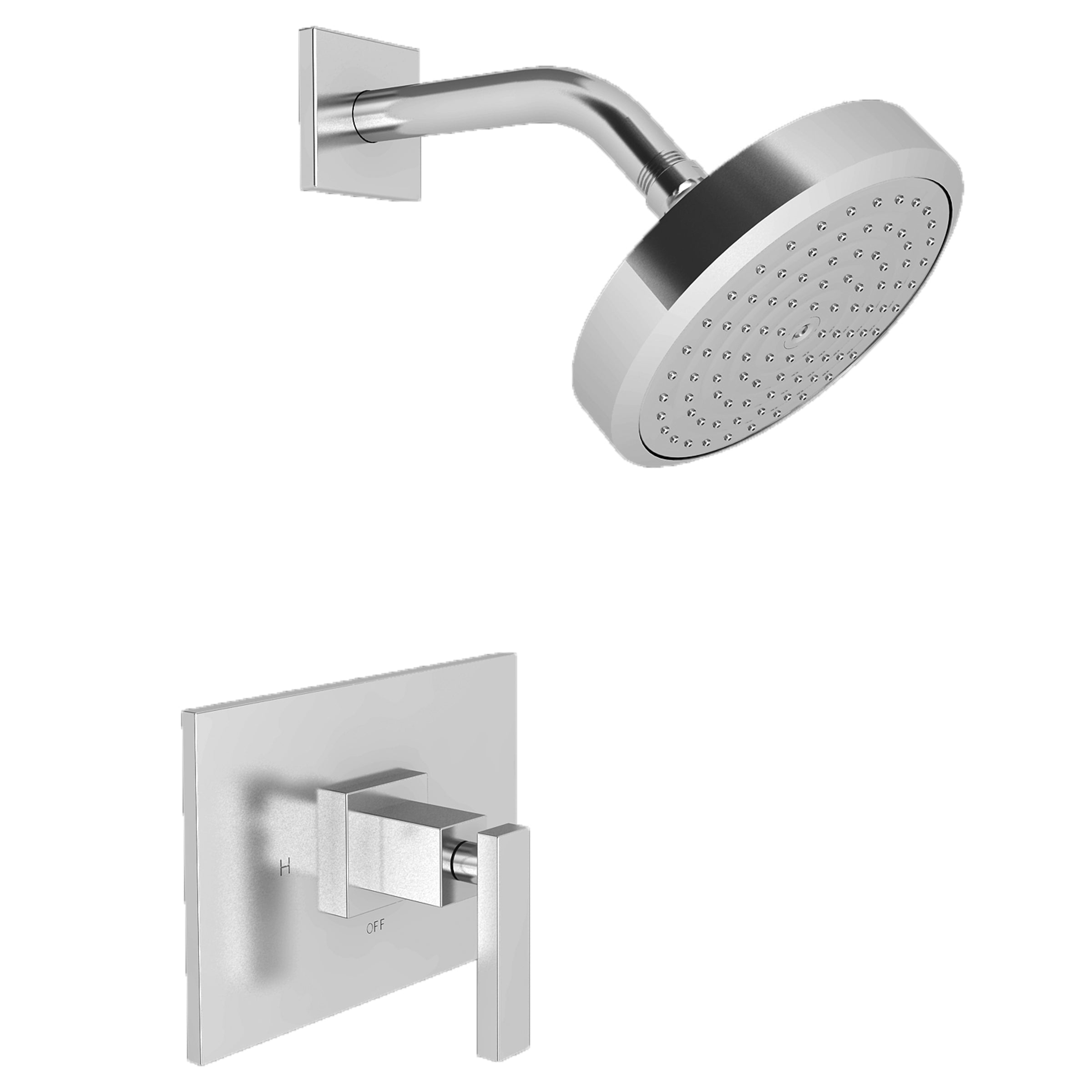 polished chrome shower trim set