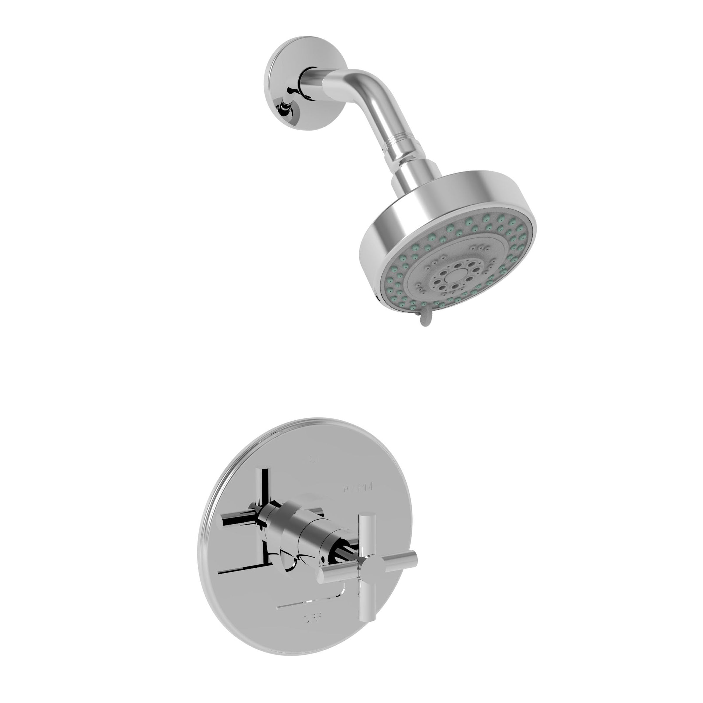 polished chrome shower trim set
