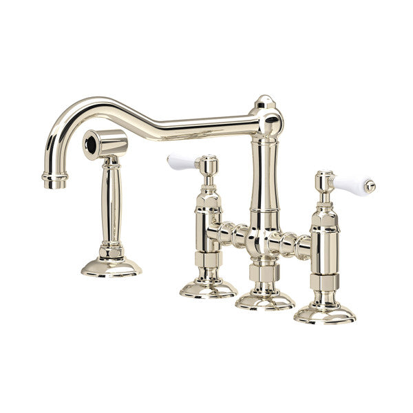 Rohl Acqui Bridge Kitchen Faucet with Side Spray