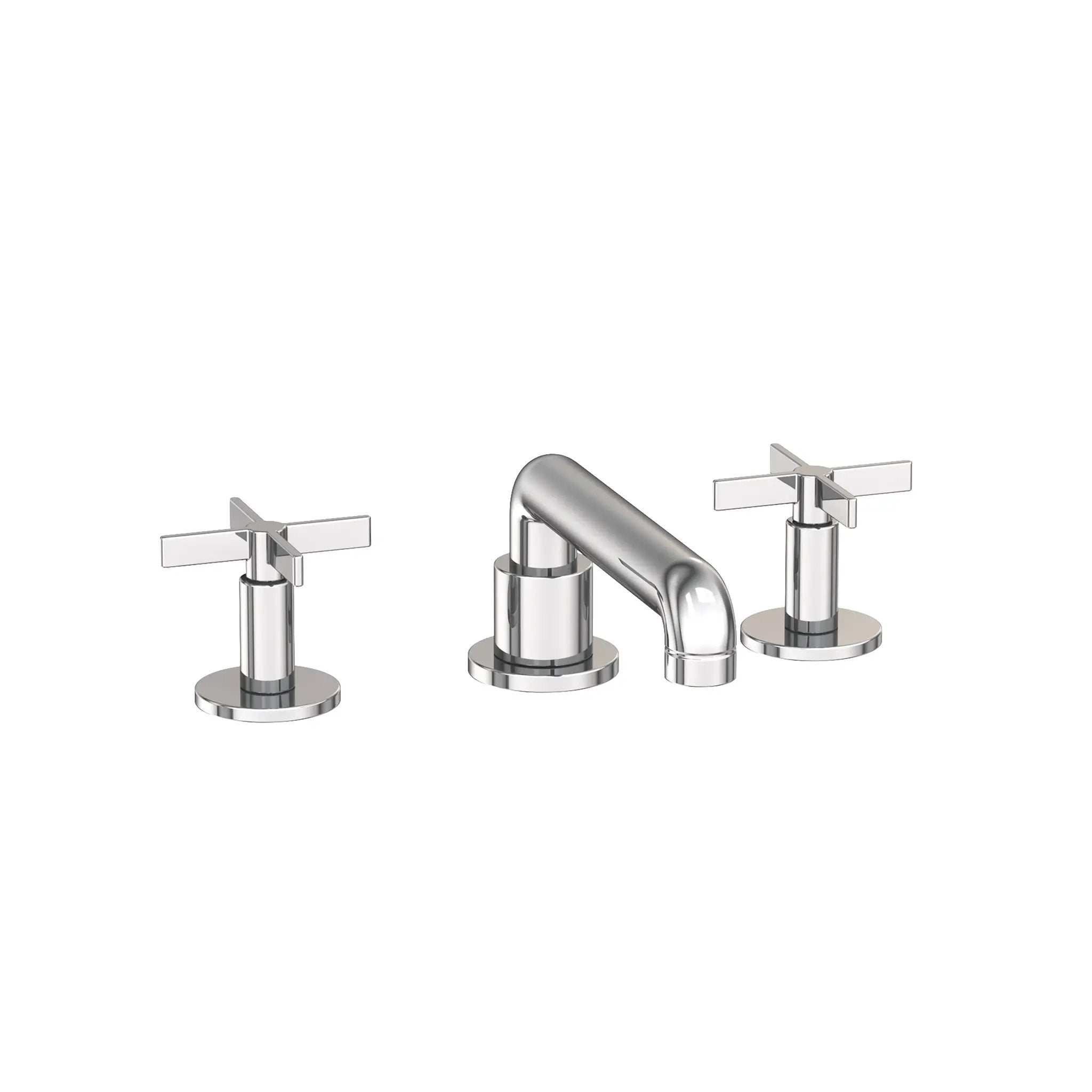 polished chrome lavatory faucet