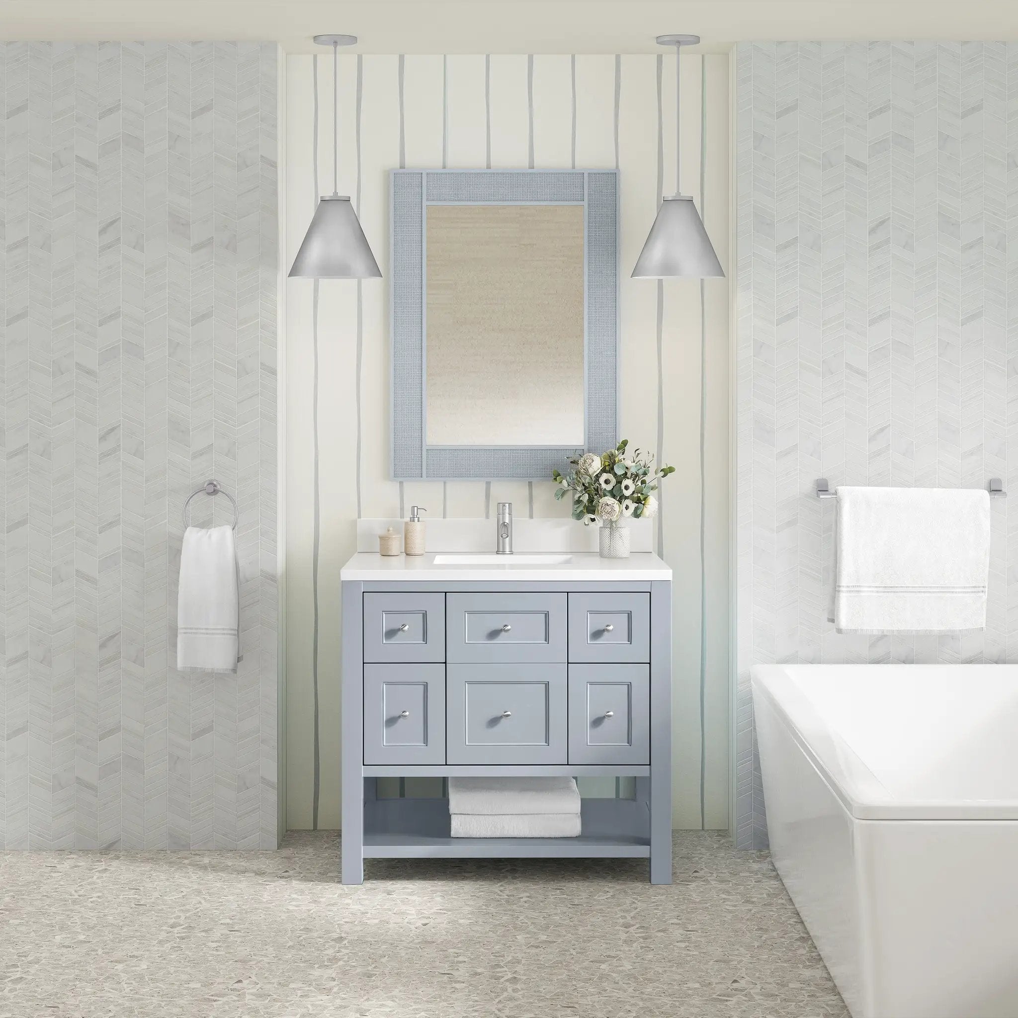 serenity blue vanity