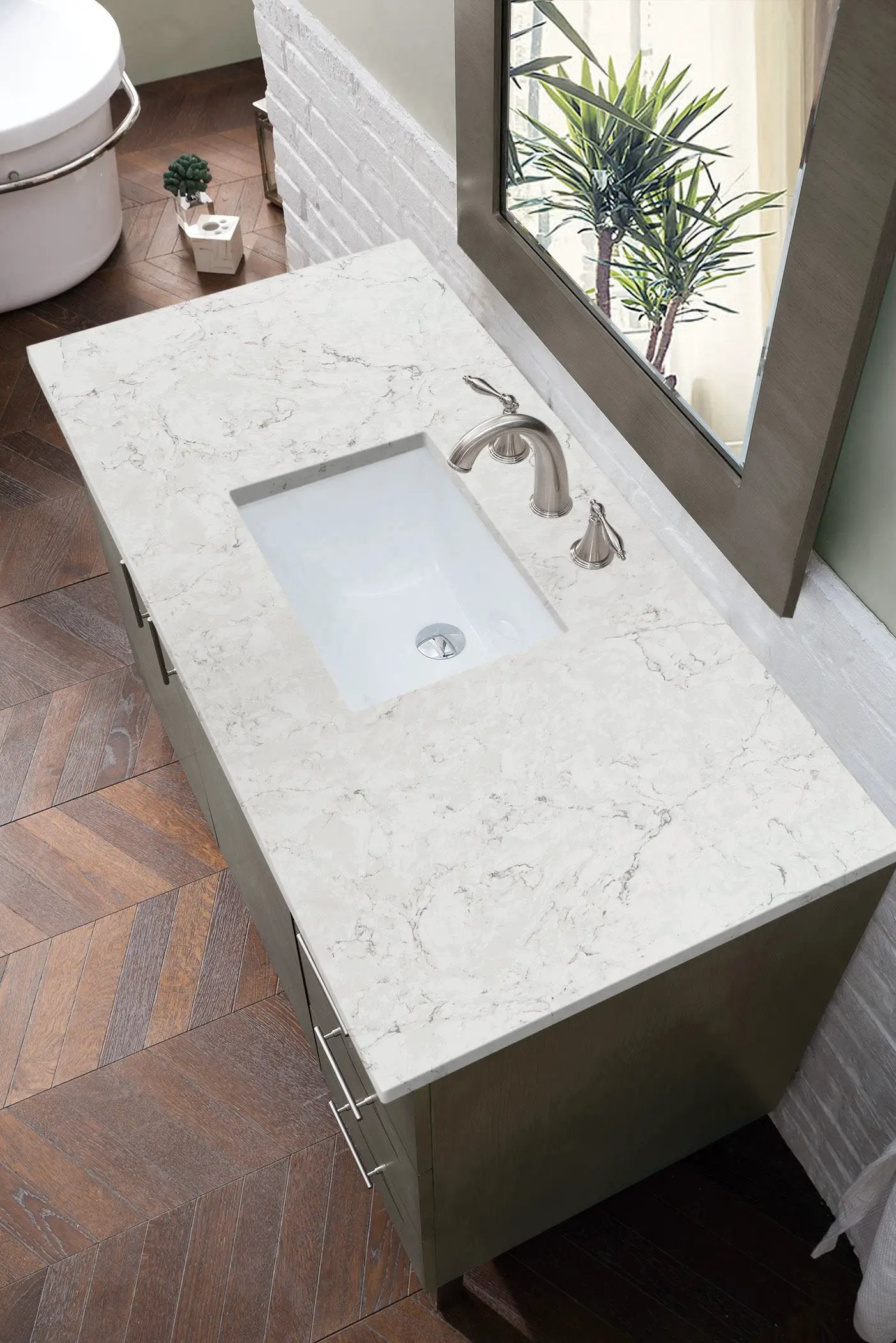 silver oak vanity