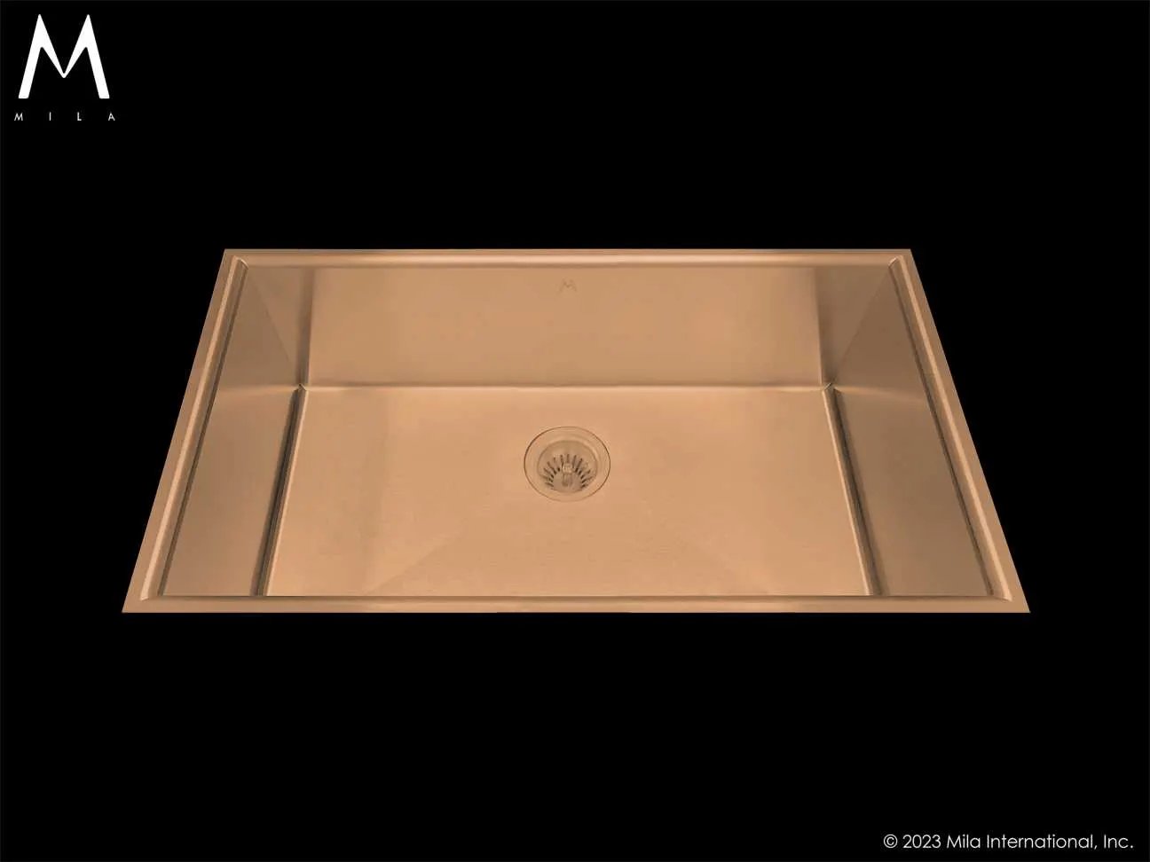 MILA ARC Low Profile Single Bowl Flush-Mount 32.5 x 18 Kitchen Sink by Mila International