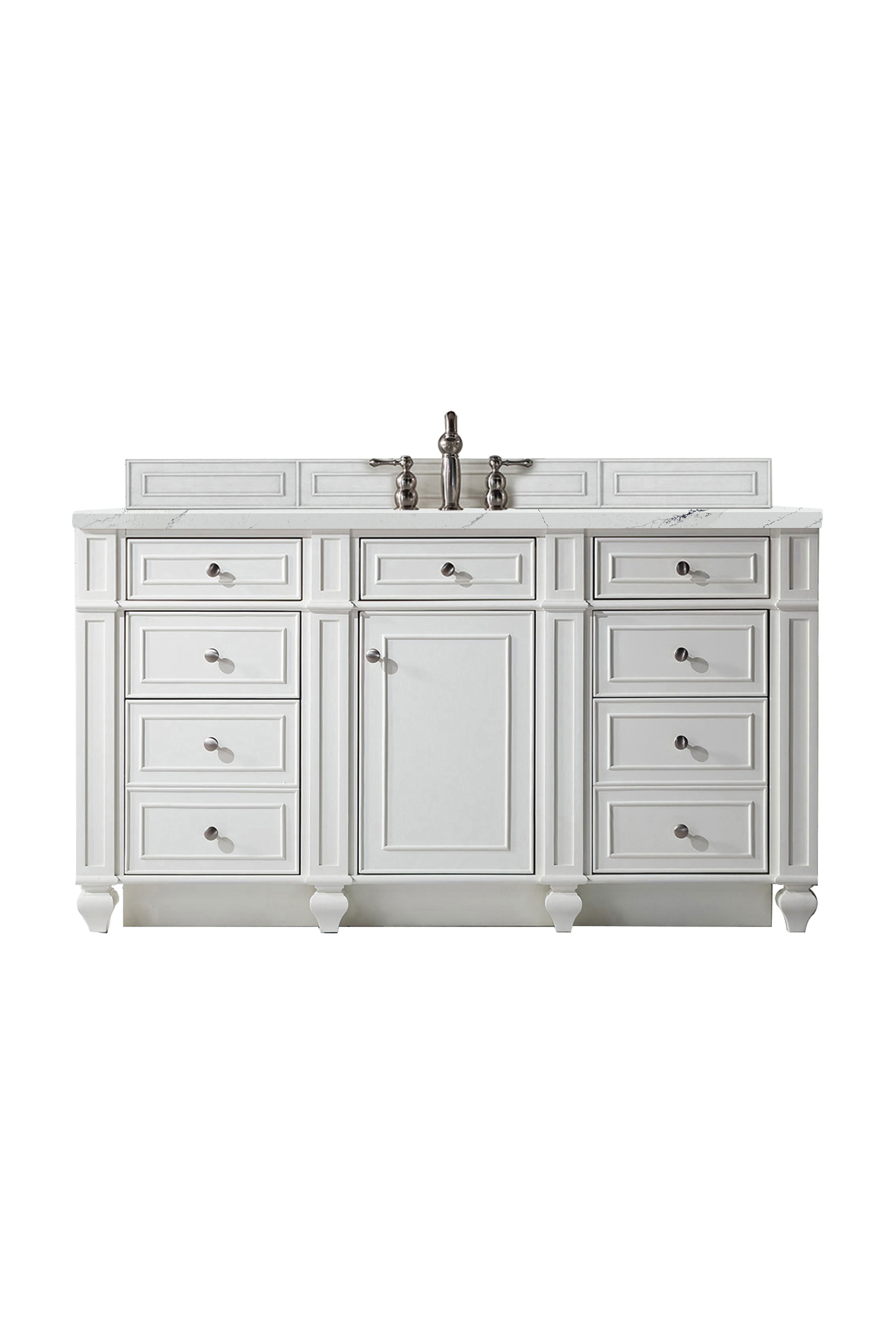 James Martin Vanities Bristol 60" Single Vanity - Bright White