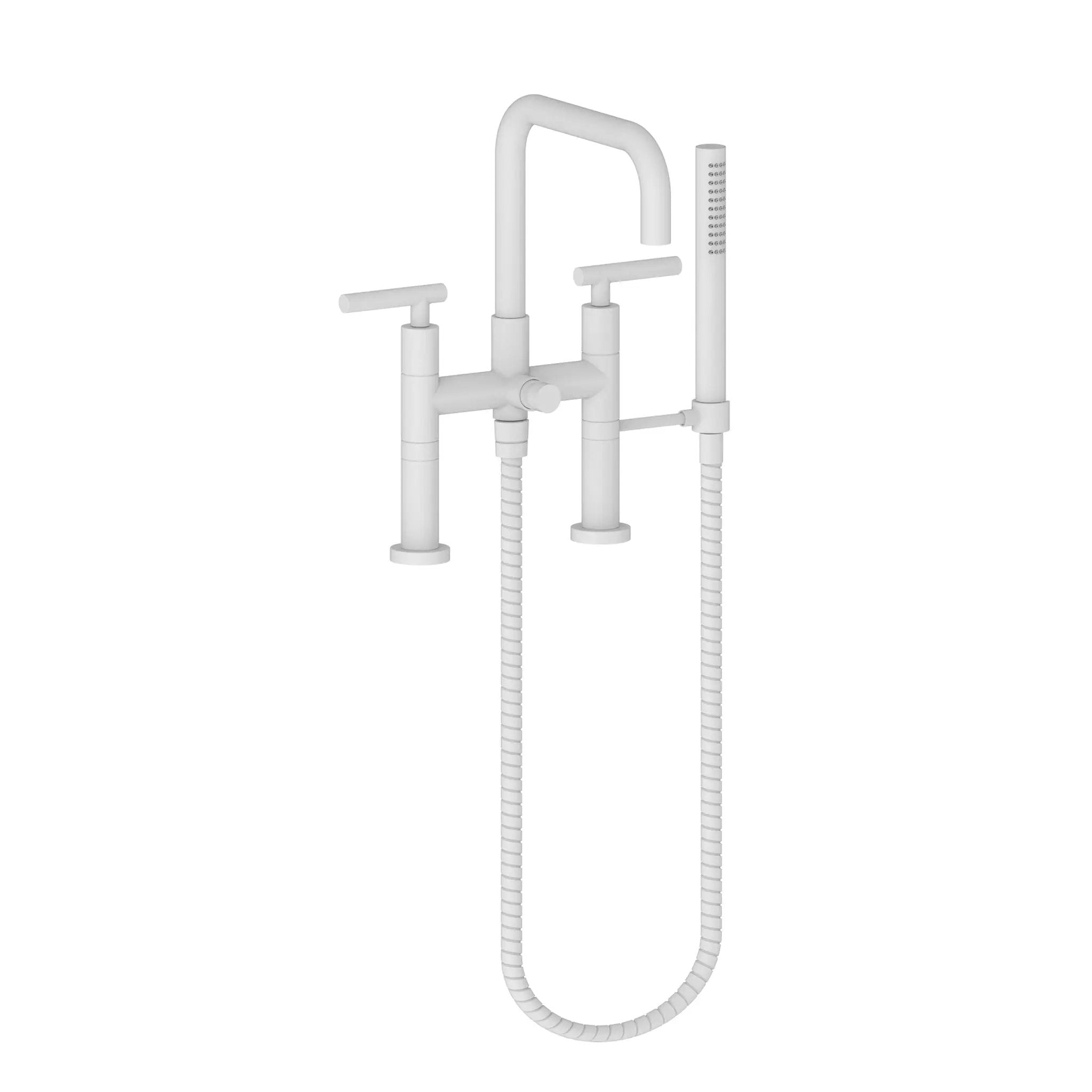 Newport Brass East Square Exposed Tub & Hand Shower Set - Deck Mount by Newport Brass