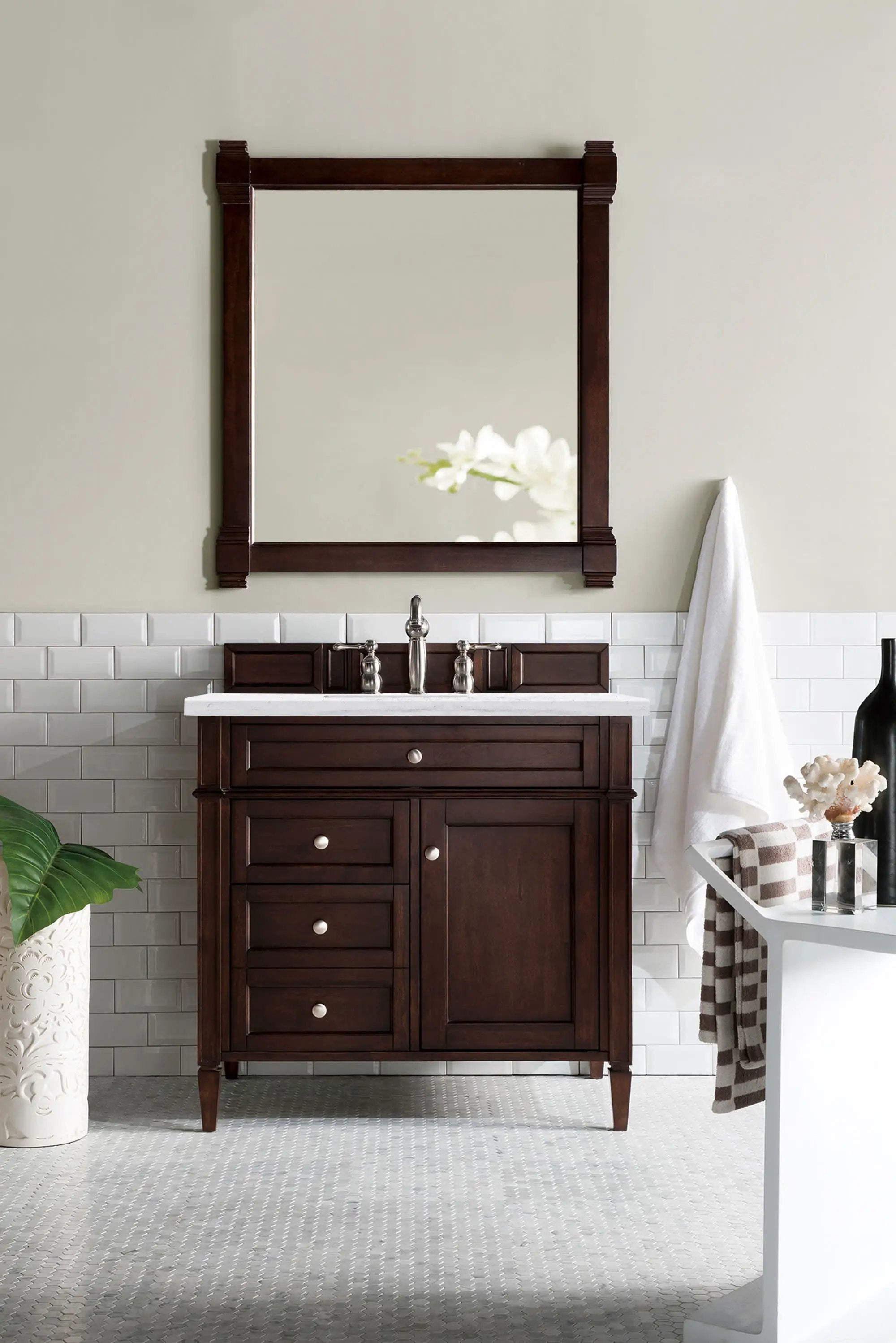 burnished mahogany vanity