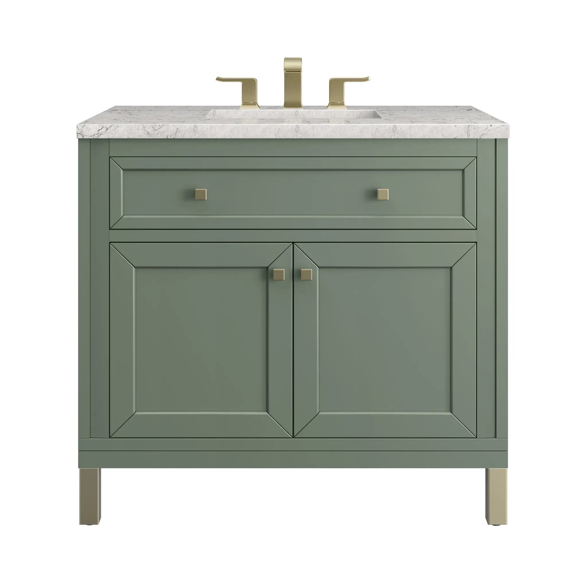 James Martin Chicago 36" Single Vanity Set - Smokey Celadon by James Martin Vanities