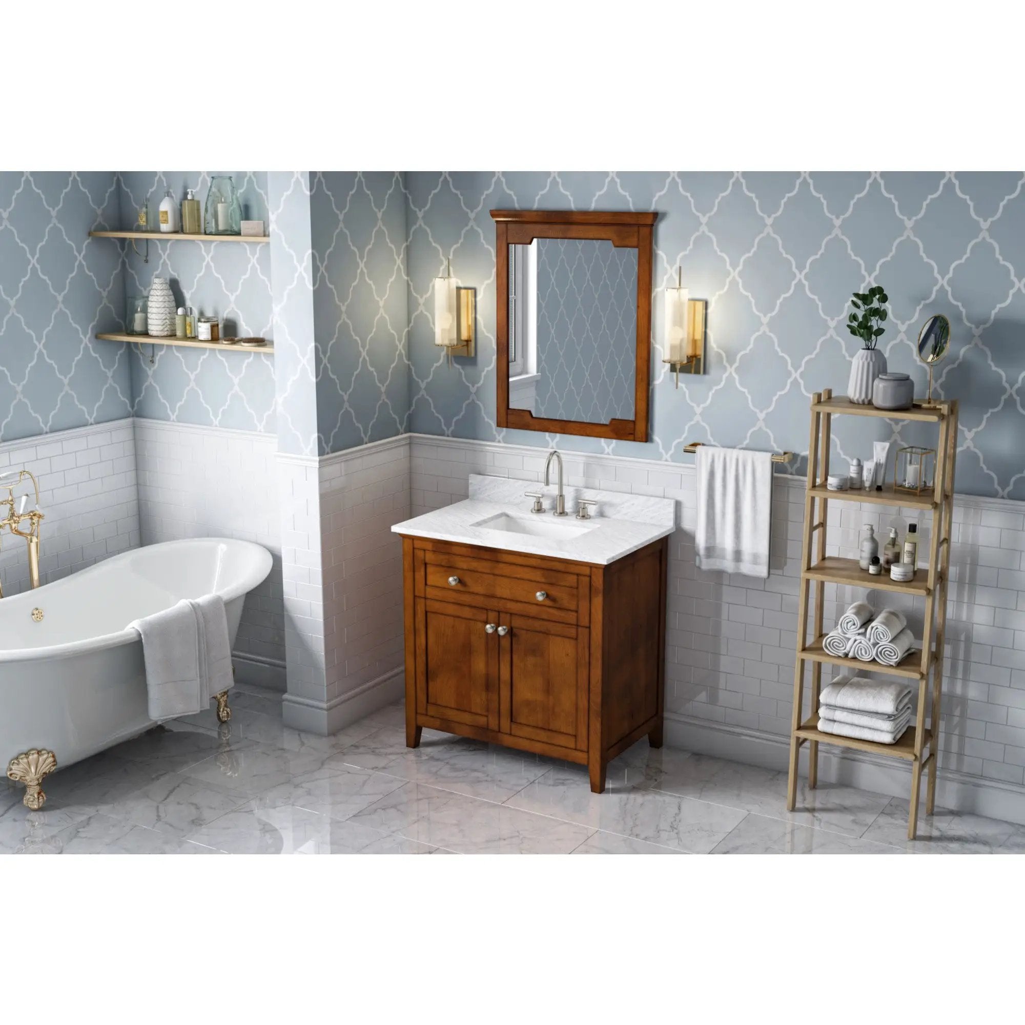 Jeffrey Alexander Chatham 28" W x 1-1/2" D x 34" H Mirror by Jeffrey Alexander