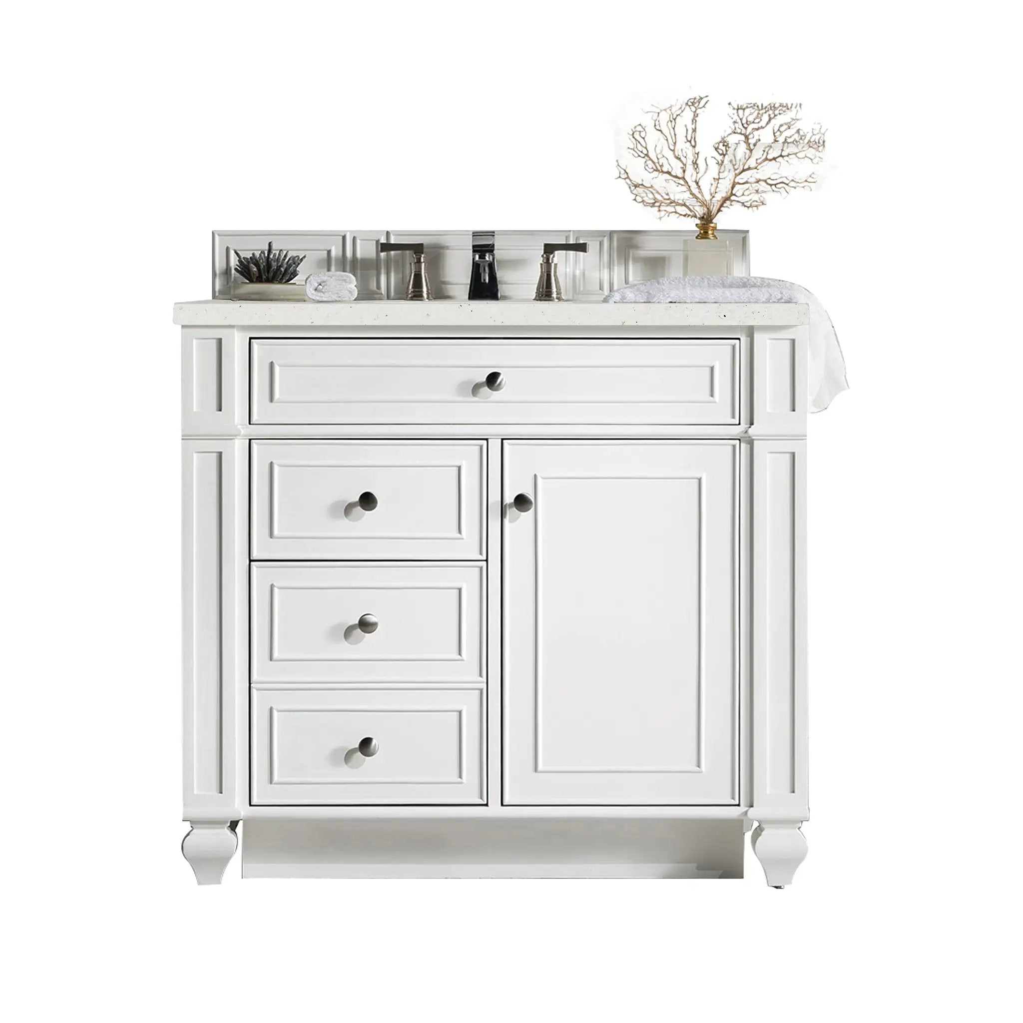 James Martin Bristol 36" Single Vanity Set - Bright White by James Martin Vanities