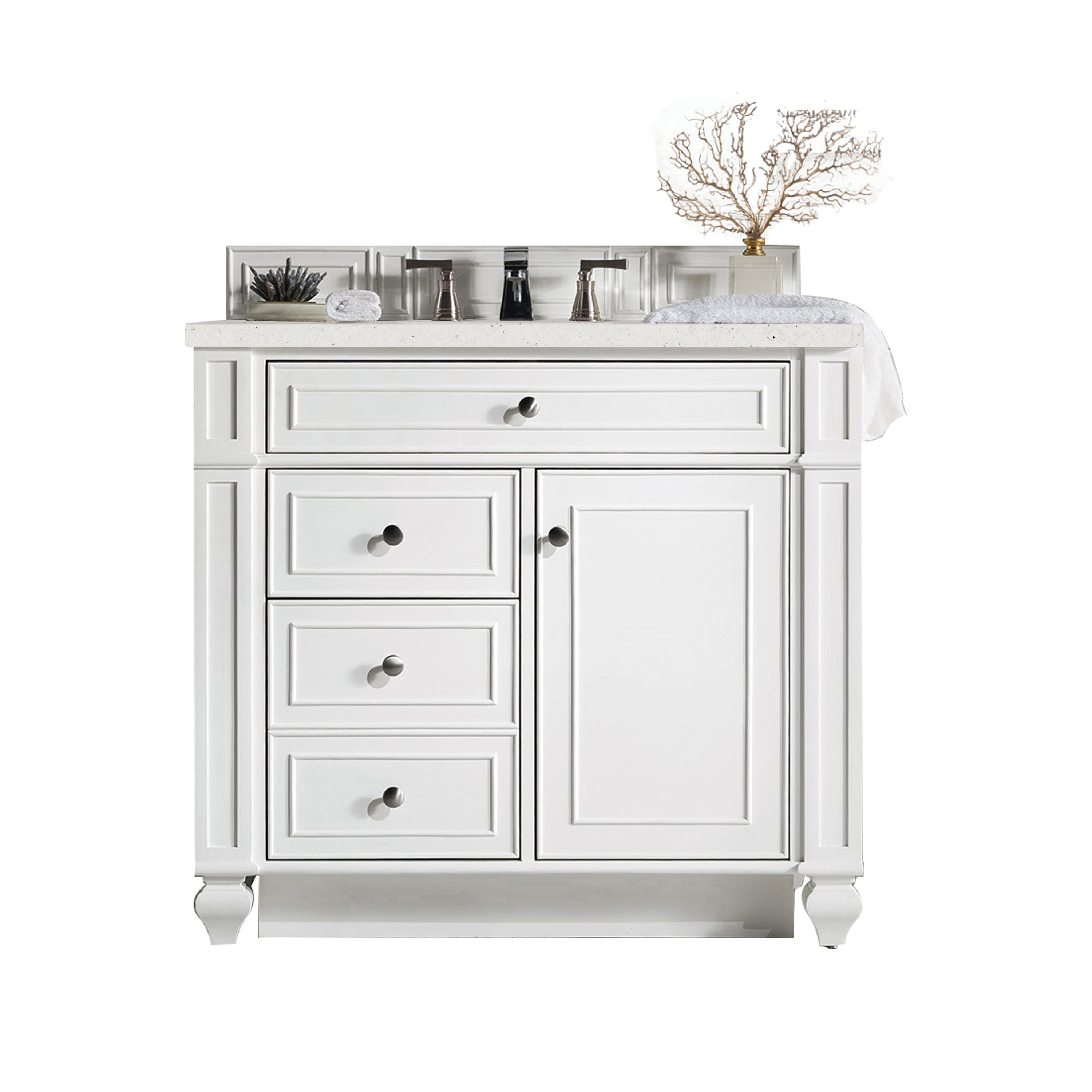 James Martin Vanities Bristol 36" Single Vanity - Bright White