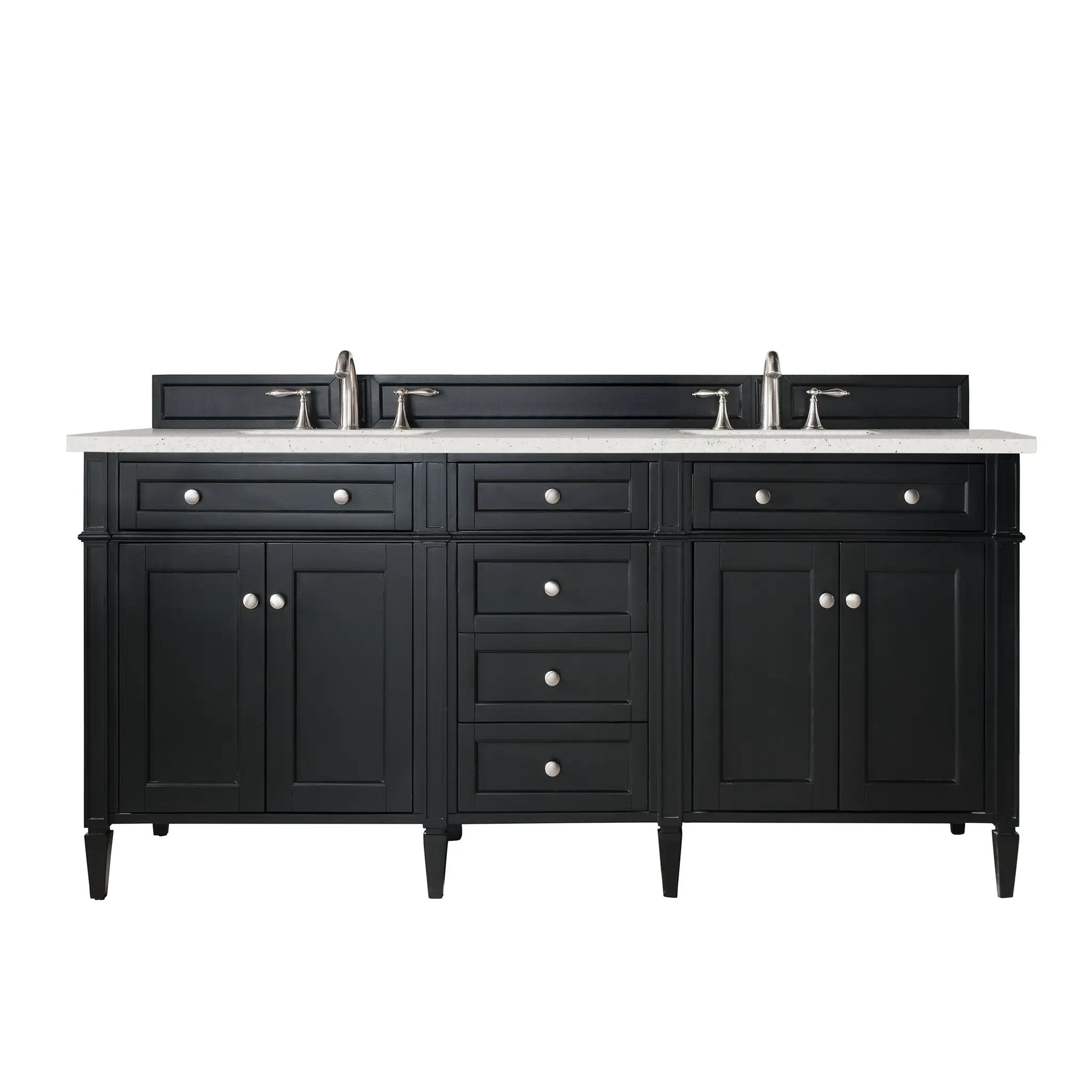 James Martin Brittany 72" Double Vanity Set - Black Onyx by James Martin Vanities