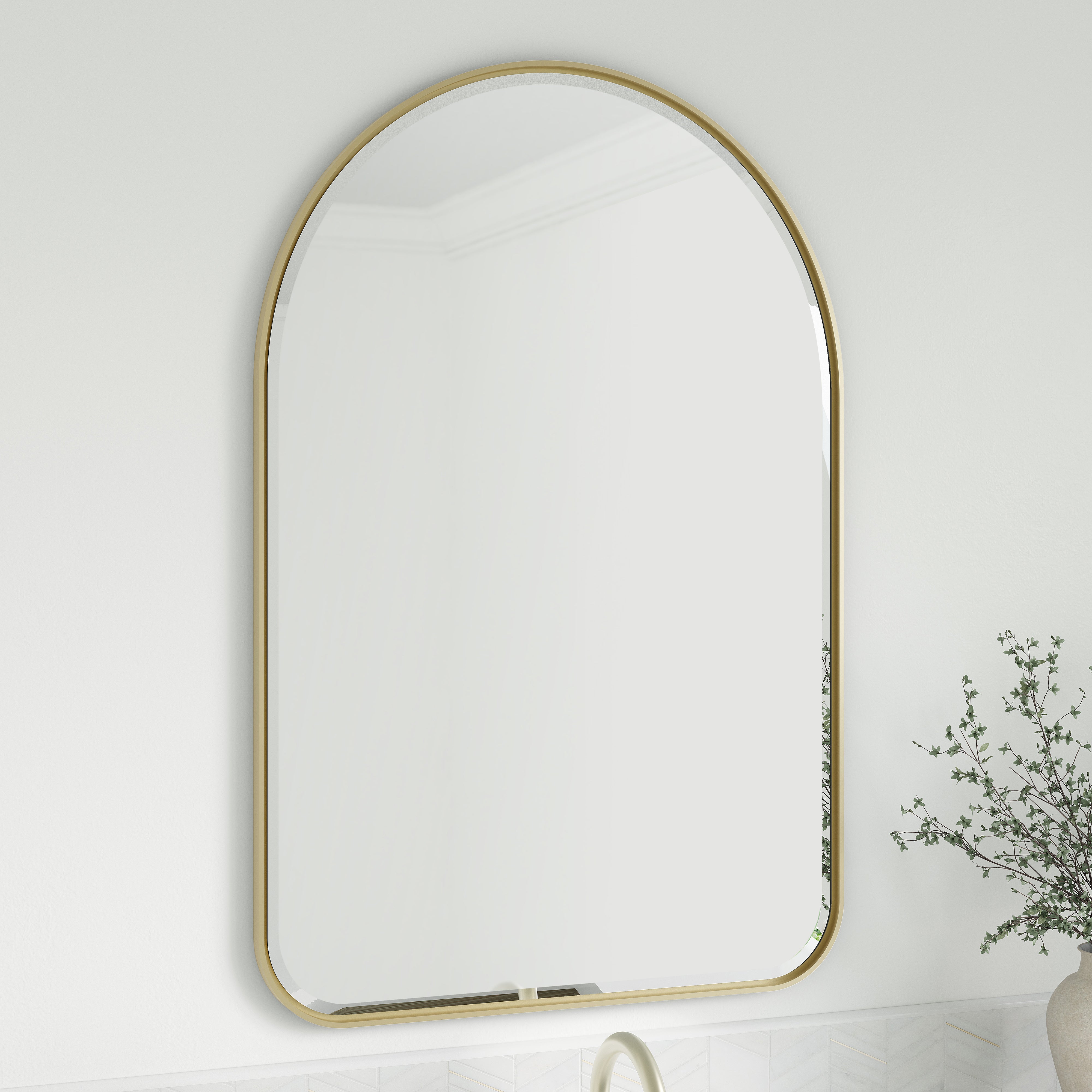 champagne brass mirror