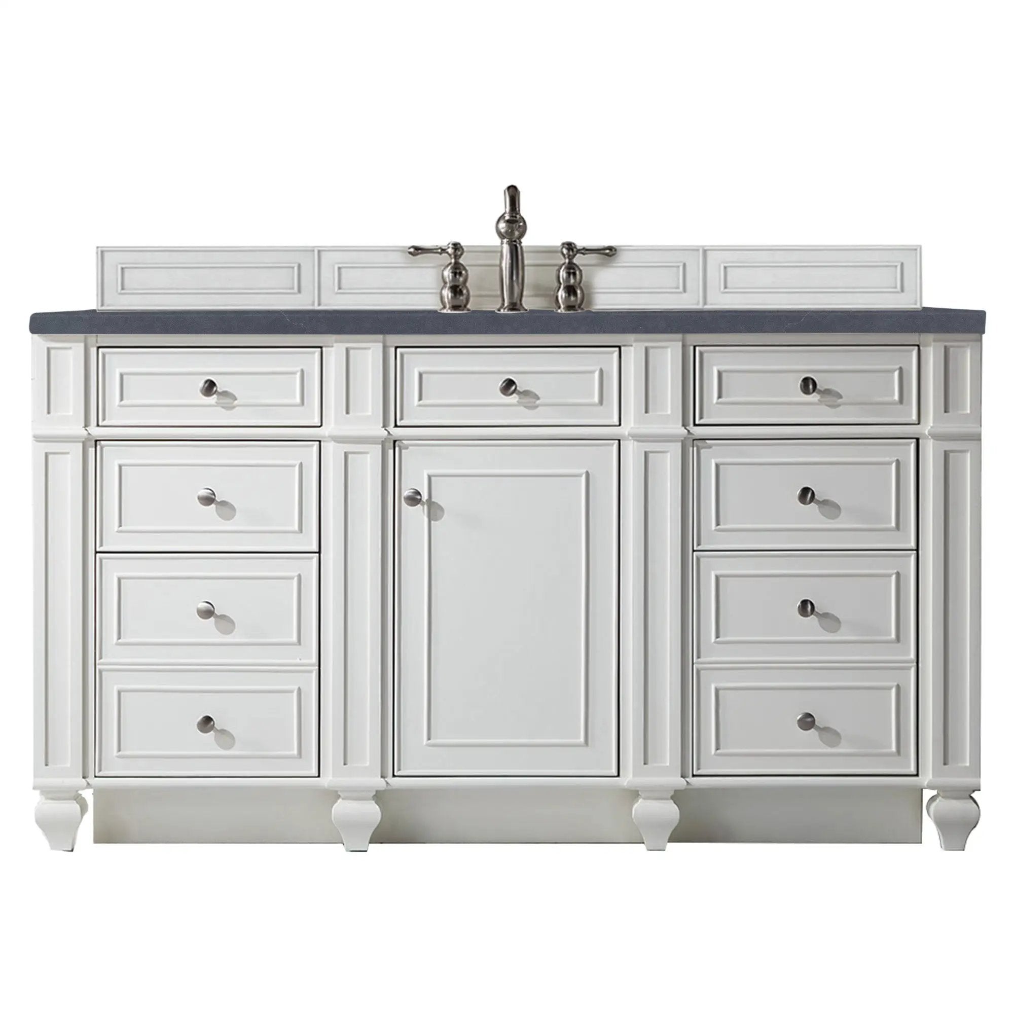 James Martin Bristol 60" Single Vanity Set - Bright White by James Martin Vanities
