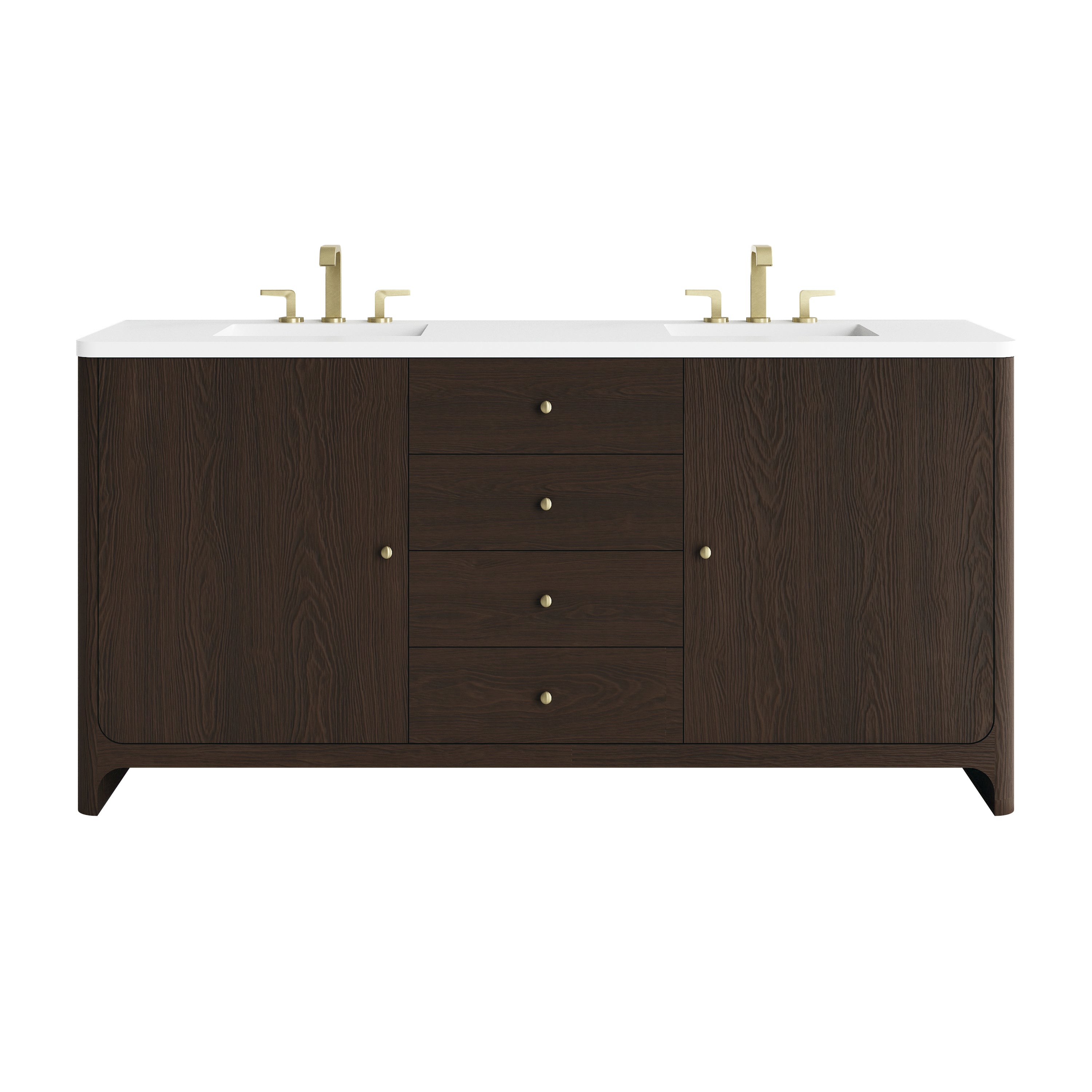 James Martin Gracyn 72" Double Vanity Set - Sable