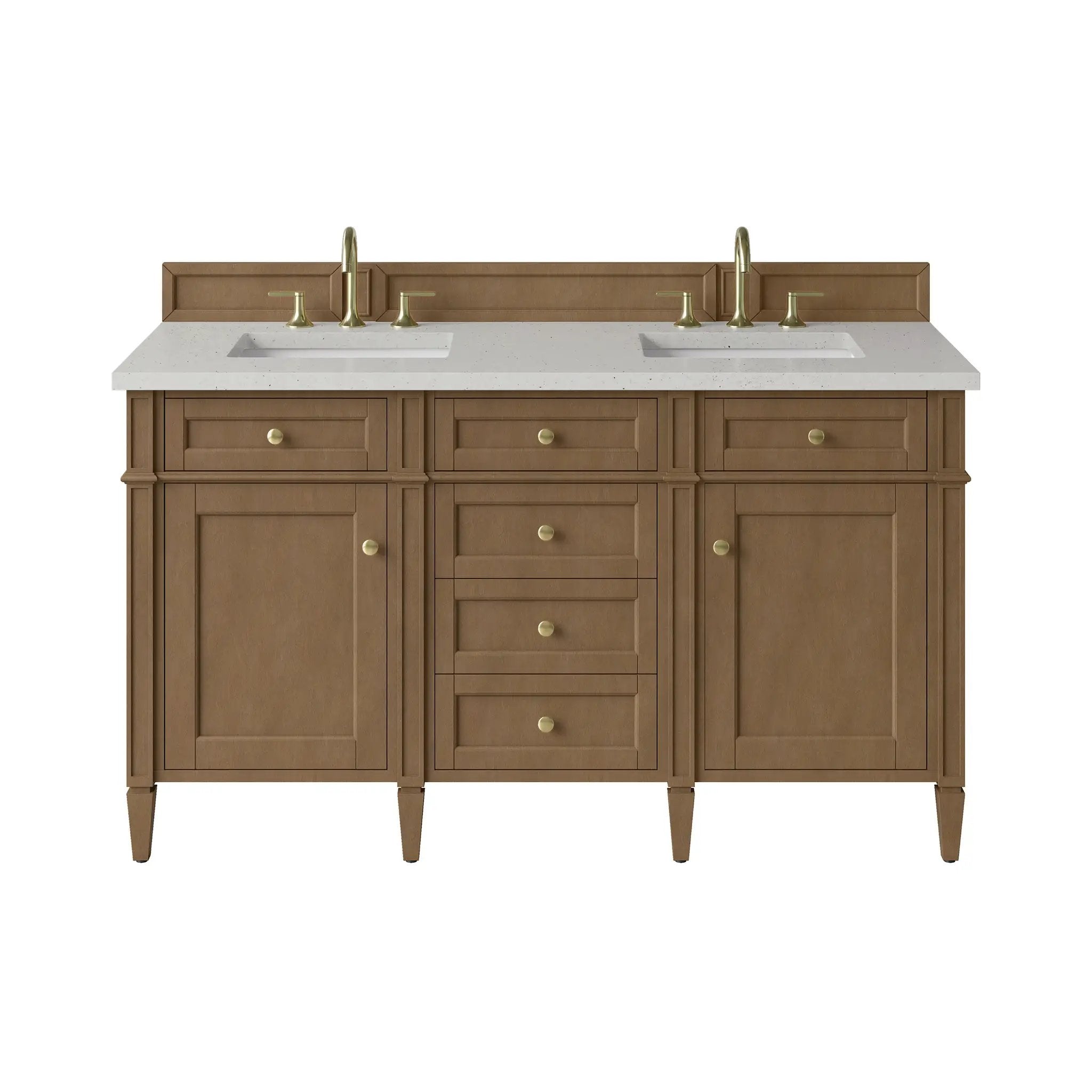 James Martin Brittany 60" Double Vanity Set - Pecan by James Martin Vanities