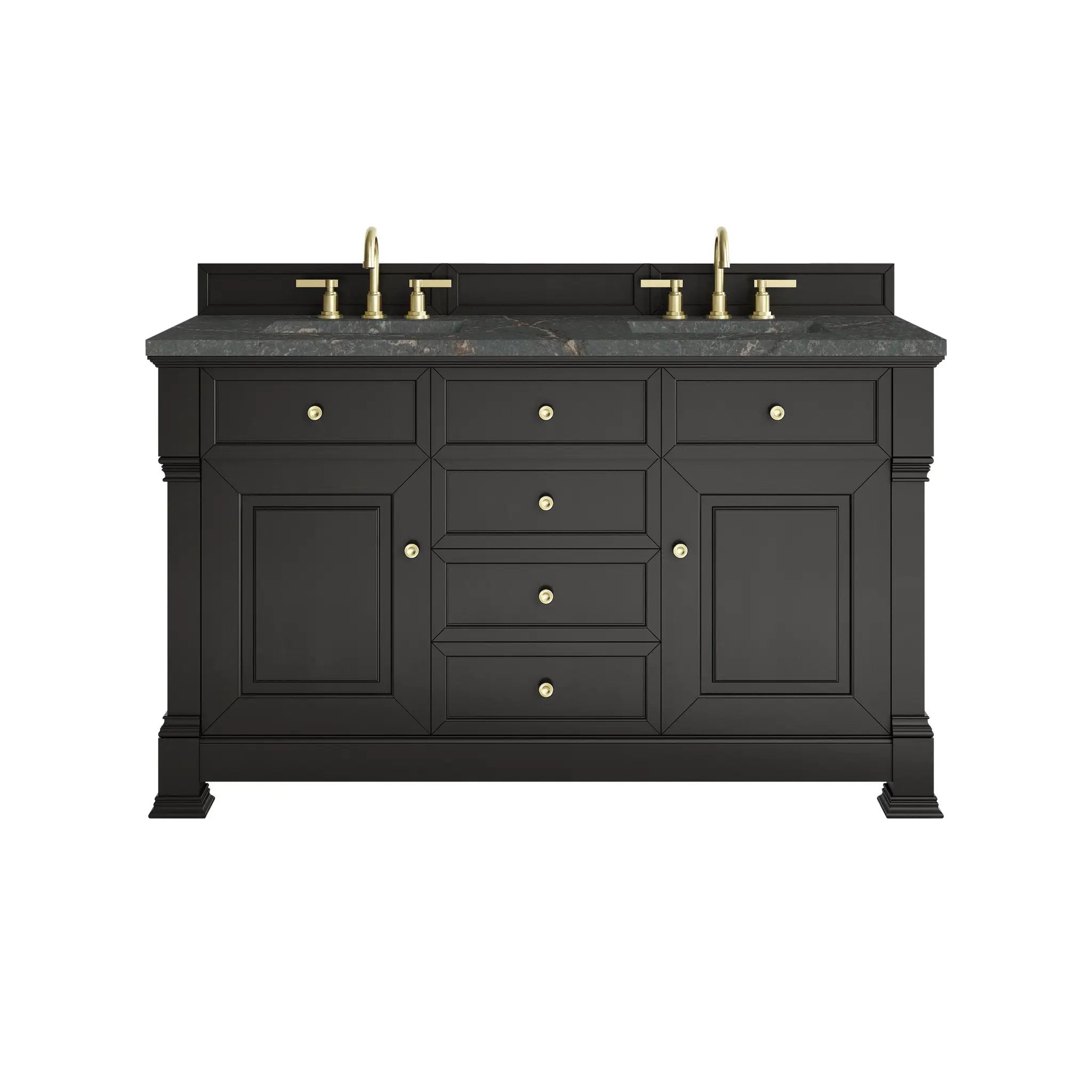 James Martin Brookfield 60" Double Vanity Set - Black Onyx by James Martin Vanities