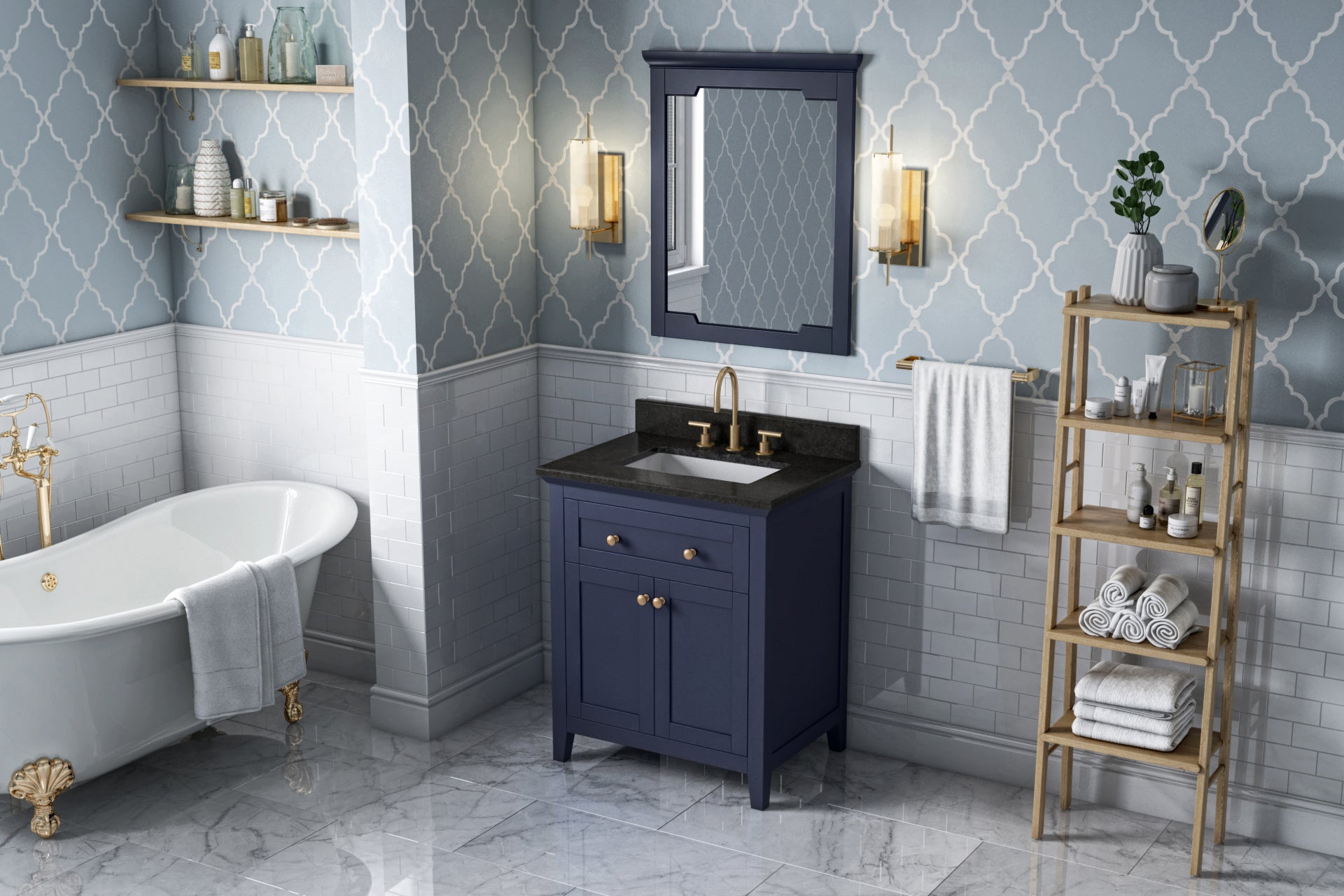 hale blue vanity