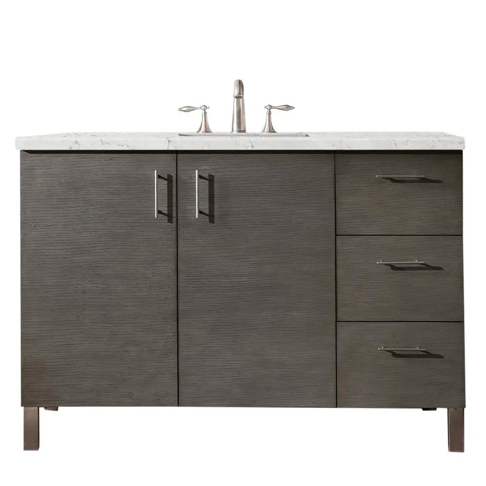 James Martin Metropolitan 48" Single Vanity Set - Silver Oak by James Martin Vanities
