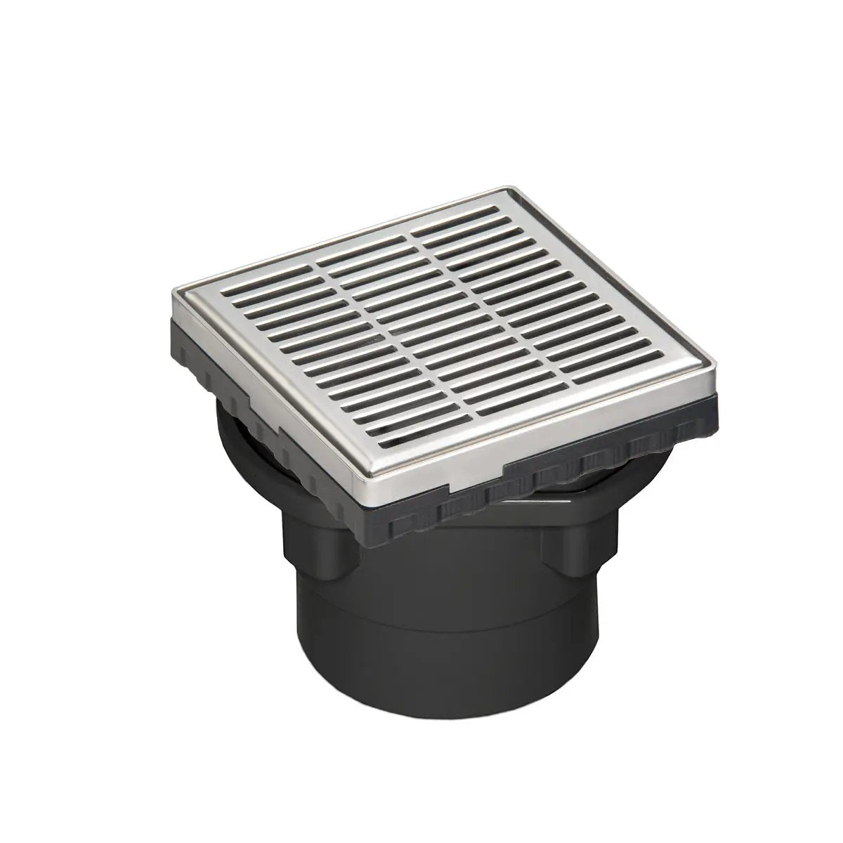 Infinity Drain 4" x 4" LND 4 Slotted Pattern Complete Kit with ABS Drain Body, 2" Outlet by Infinity Drain