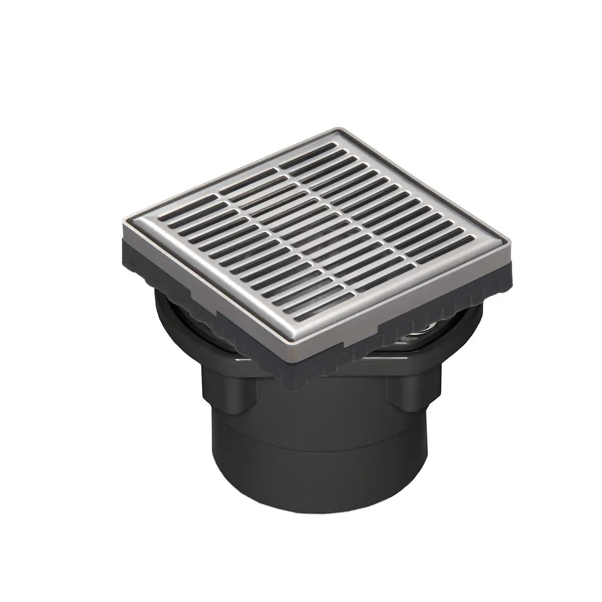 Infinity Drain 4" x 4" LND 4 Slotted Pattern Complete Kit with ABS Drain Body, 2" Outlet by Infinity Drain