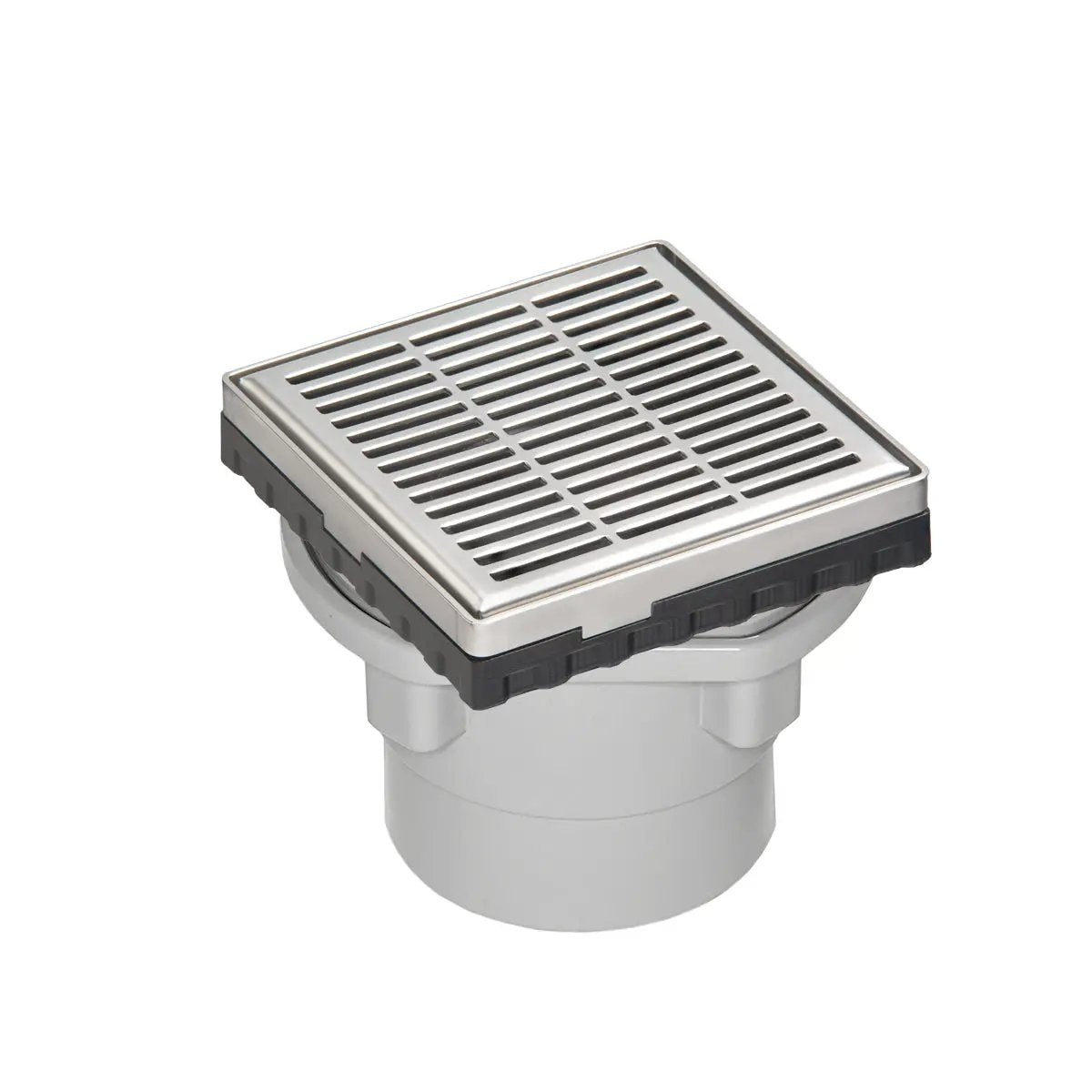 Infinity Drain 4" x 4" LND 4 Slotted Pattern Complete Kit with PVC Drain Body, 2" Outlet by Infinity Drain
