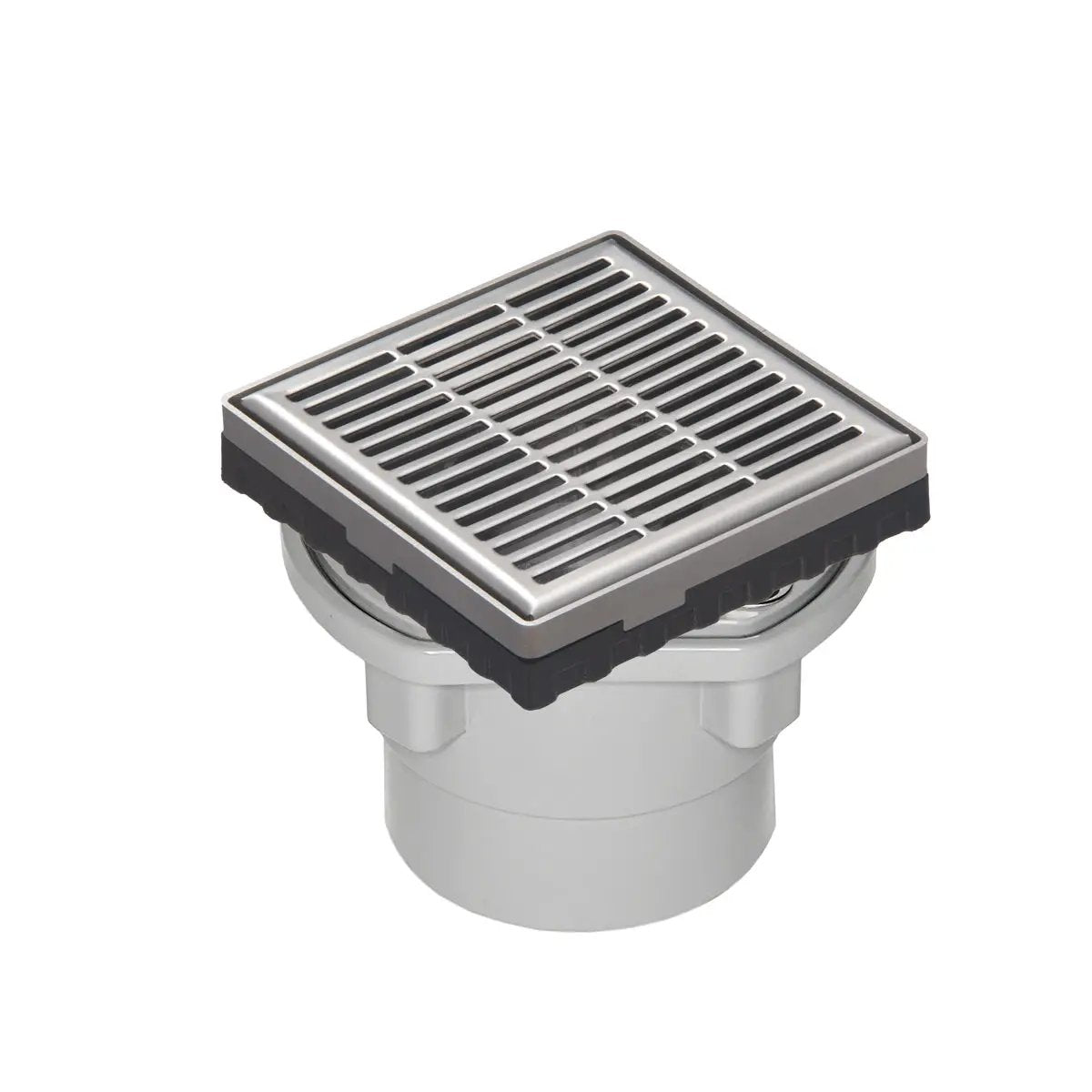 Infinity Drain 4" x 4" LND 4 Slotted Pattern Complete Kit with PVC Drain Body, 2" Outlet by Infinity Drain
