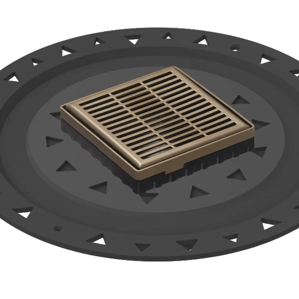 Infinity Drain 4" x 4" LND 4 Slotted Pattern Complete Kit with ABS Bonded Flange, 2", 3" and 4" Outlet by Infinity Drain