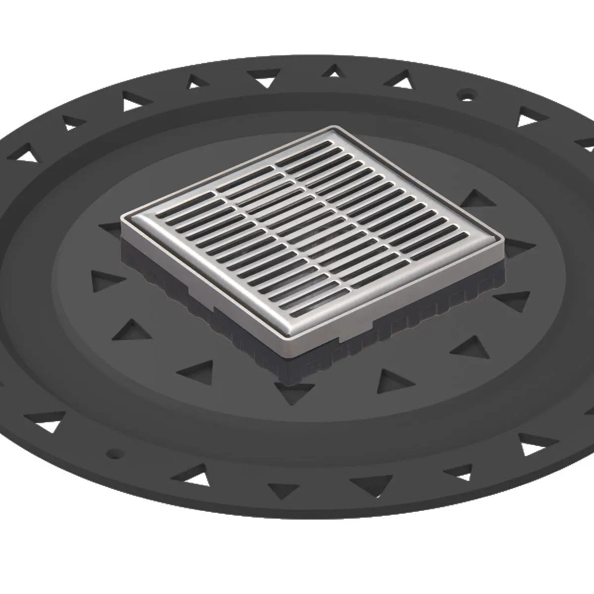 Infinity Drain 4" x 4" LND 4 Slotted Pattern Complete Kit with ABS Bonded Flange, 2", 3" and 4" Outlet by Infinity Drain