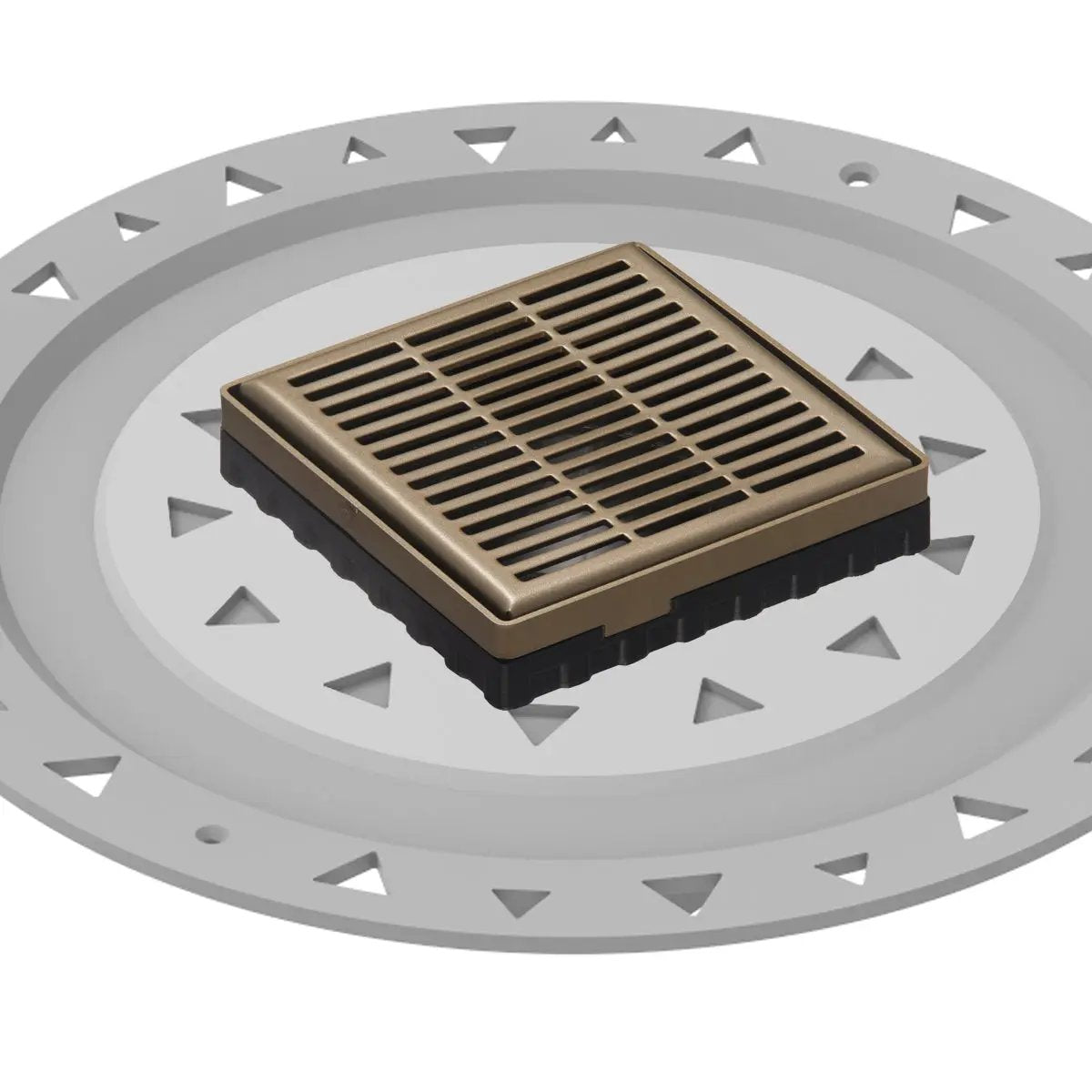 Infinity Drain 4" x 4" LND 4 Slotted Pattern Complete Kit with PVC Bonded Flange, 2", 3" and 4" Outlet by Infinity Drain