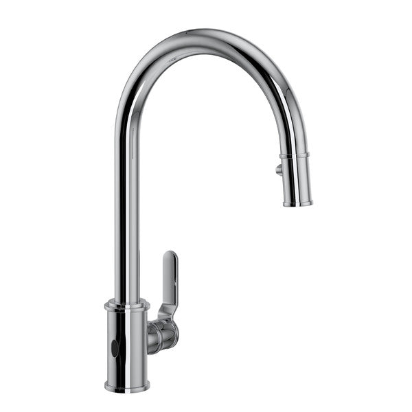polished chrome kitchen faucet