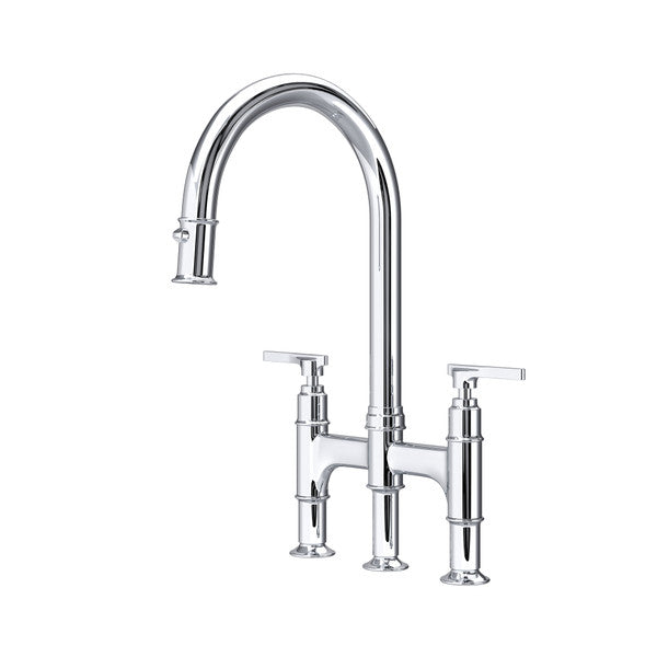 polished chrome kitchen faucet
