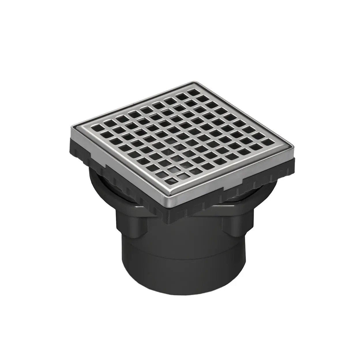 Infinity Drain 4" x 4" LQD 4 Squares Pattern Complete Kit with ABS Drain Body, 2" Outlet by Infinity Drain