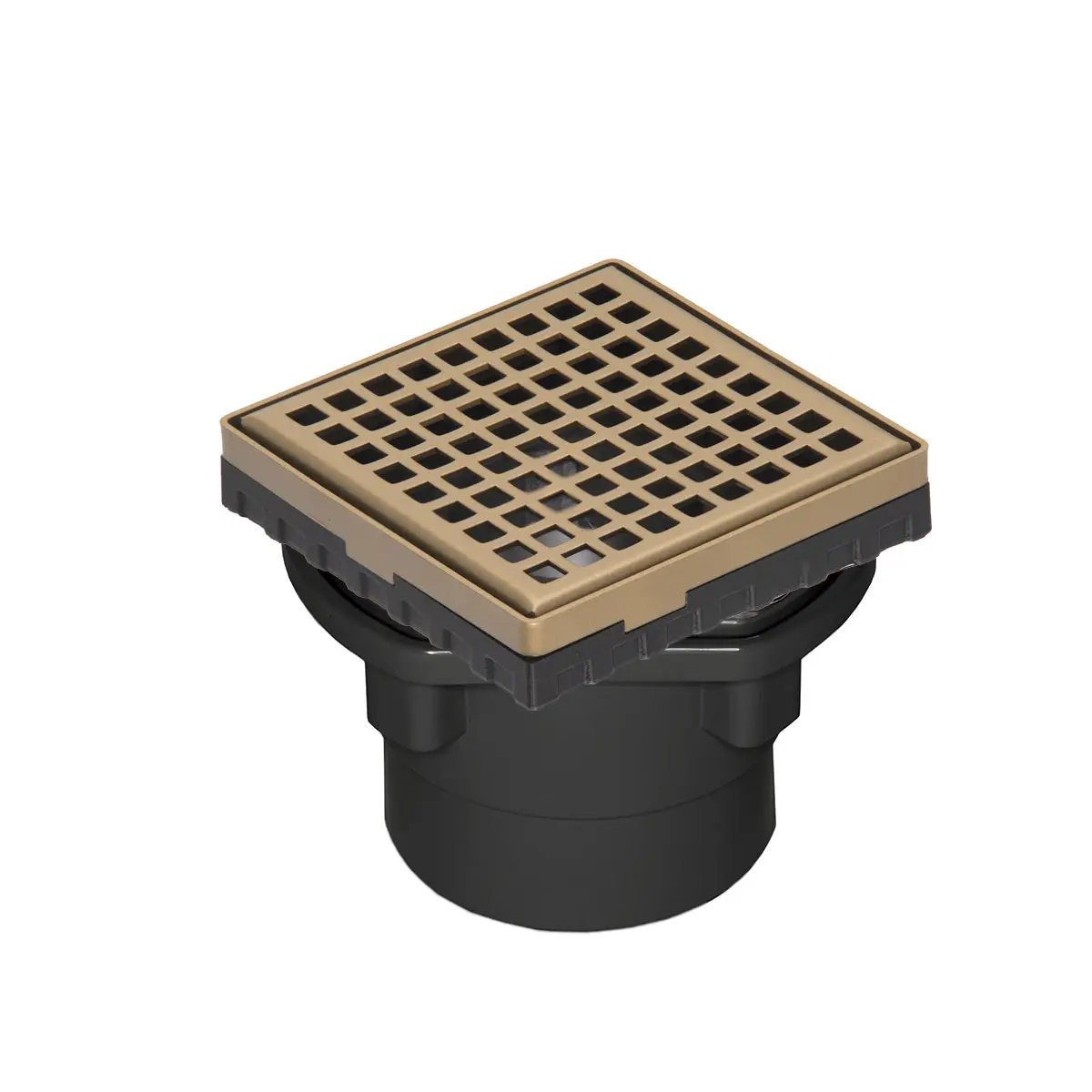 Infinity Drain 4" x 4" LQD 4 Squares Pattern Complete Kit with ABS Drain Body, 2" Outlet by Infinity Drain