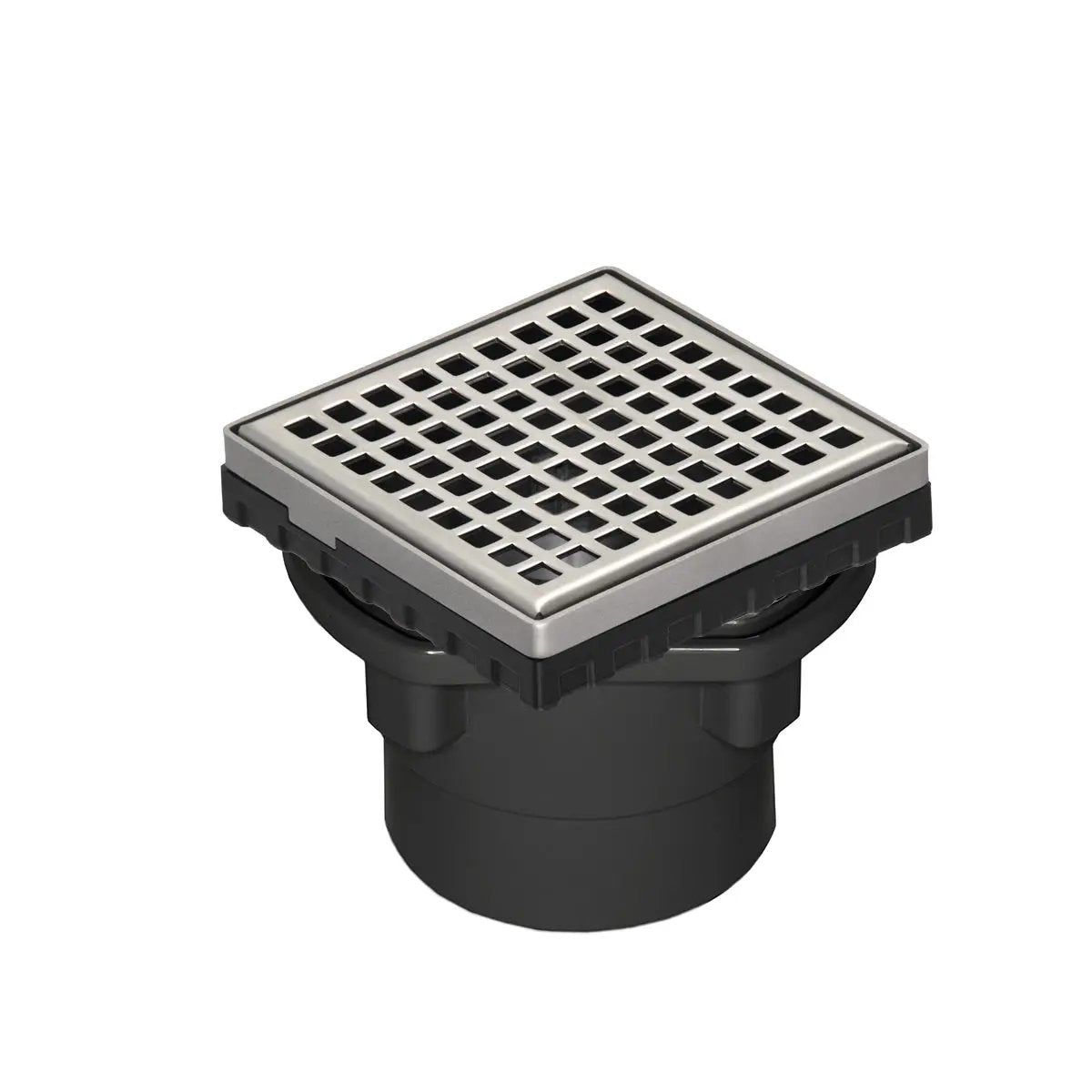 Infinity Drain 4" x 4" LQD 4 Squares Pattern Complete Kit with ABS Drain Body, 2" Outlet by Infinity Drain