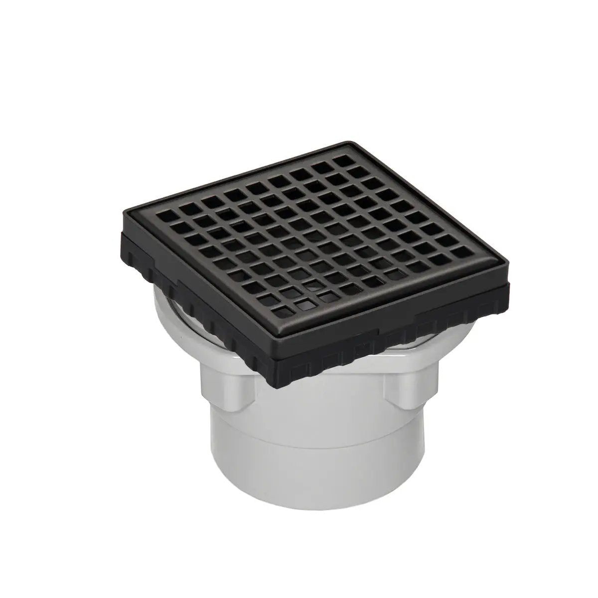 Infinity Drain 4" x 4" LQD 4 Squares Pattern Complete Kit with PVC Drain Body, 2" Outlet by Infinity Drain