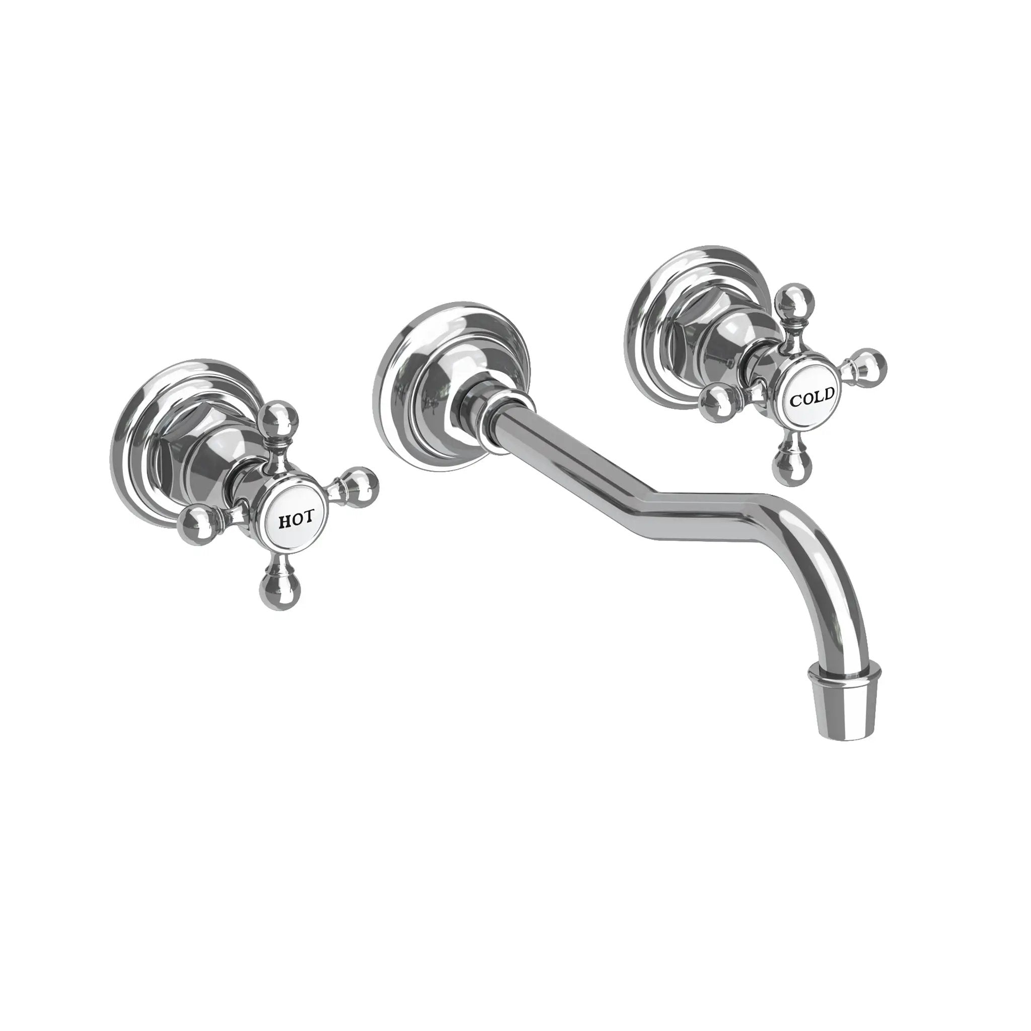 polished chrome lavatory faucet