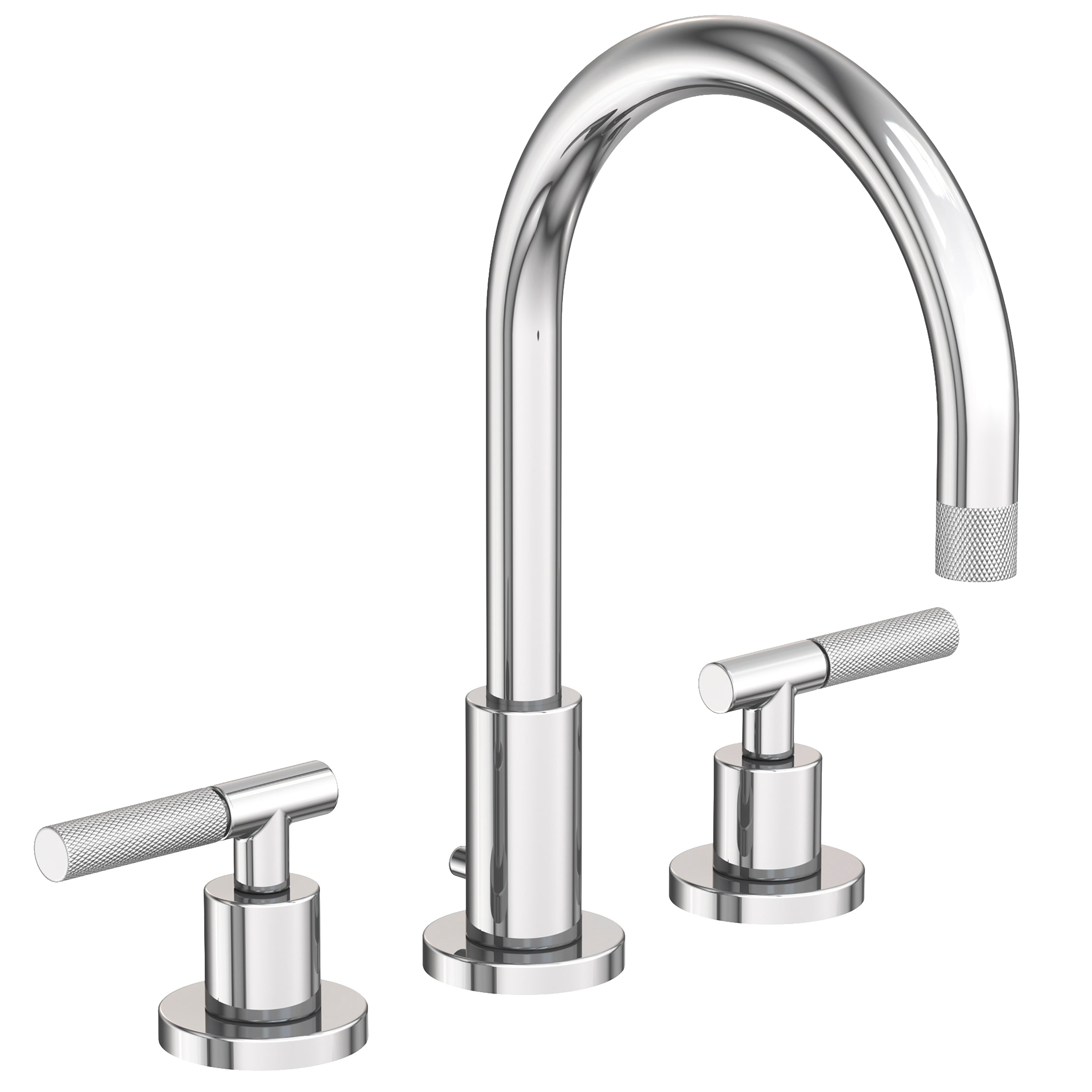 polished chrome lavatory faucet