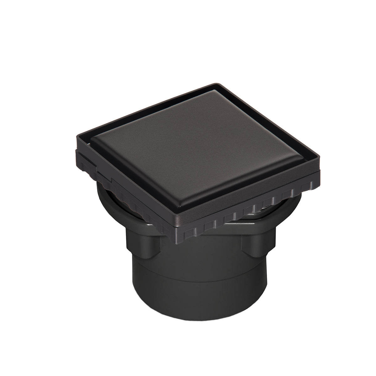 Infinity Drain 4" x 4" LSD 4 Solid Style Complete Kit with ABS Drain Body, 2" Outlet