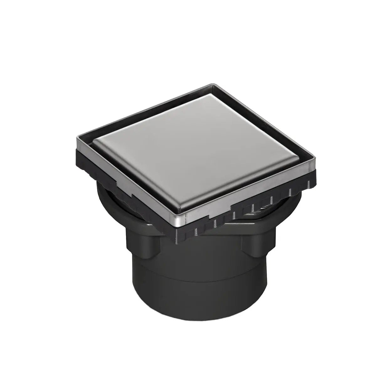 Infinity Drain 4" x 4" LSD 4 Solid Style Complete Kit with ABS Drain Body, 2" Outlet by Infinity Drain