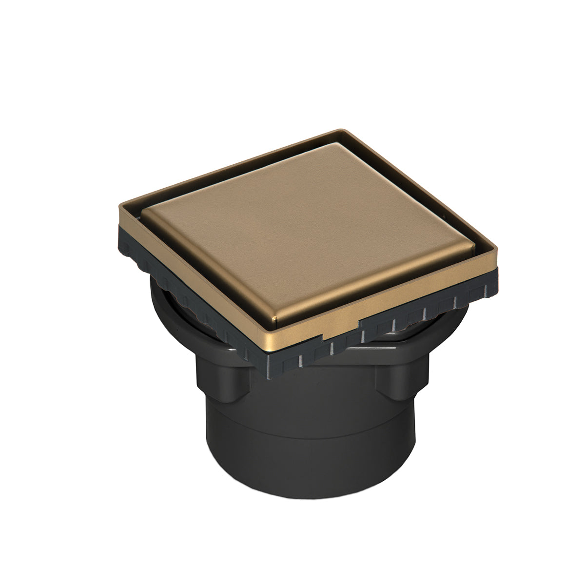 Infinity Drain 4" x 4" LSD 4 Solid Style Complete Kit with ABS Drain Body, 2" Outlet