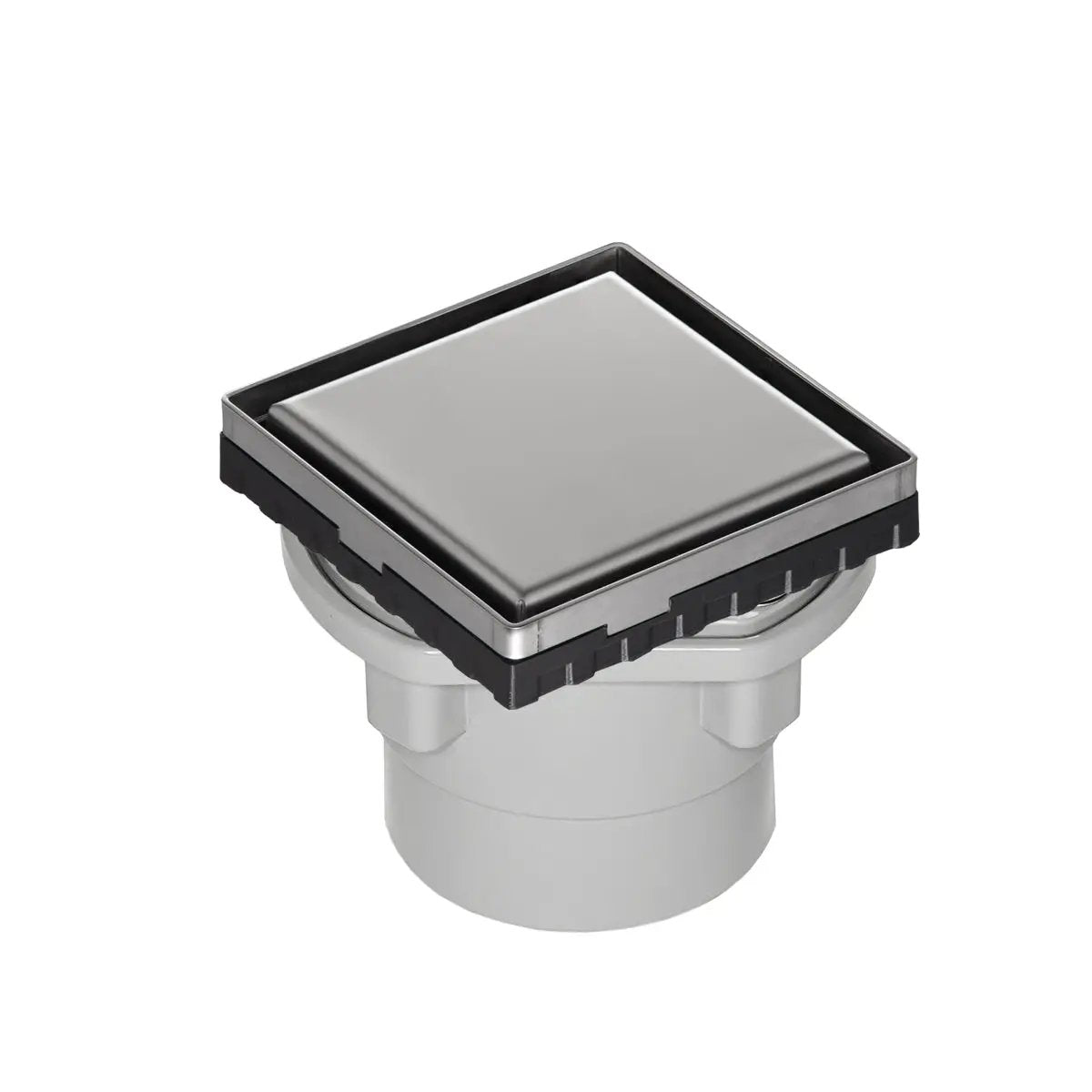 Infinity Drain 4" x 4" LSD 4 Solid Style Complete Kit with PVC Drain Body, 2" Outlet by Infinity Drain