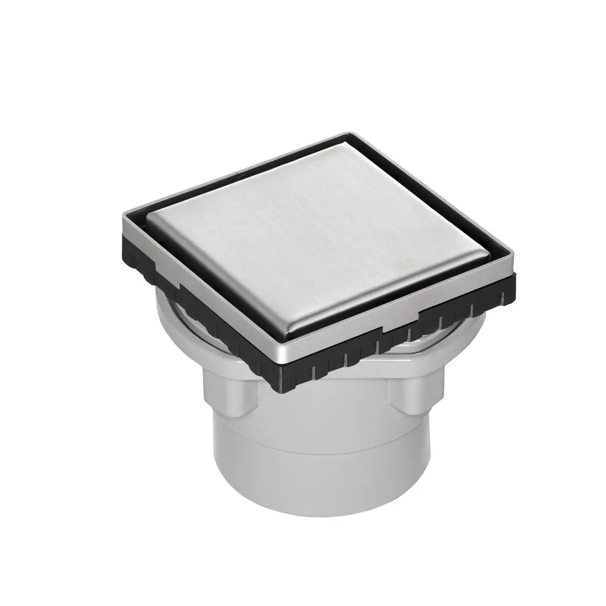Infinity Drain 4" x 4" LSD 4 Solid Style Complete Kit with PVC Drain Body, 2" Outlet by Infinity Drain