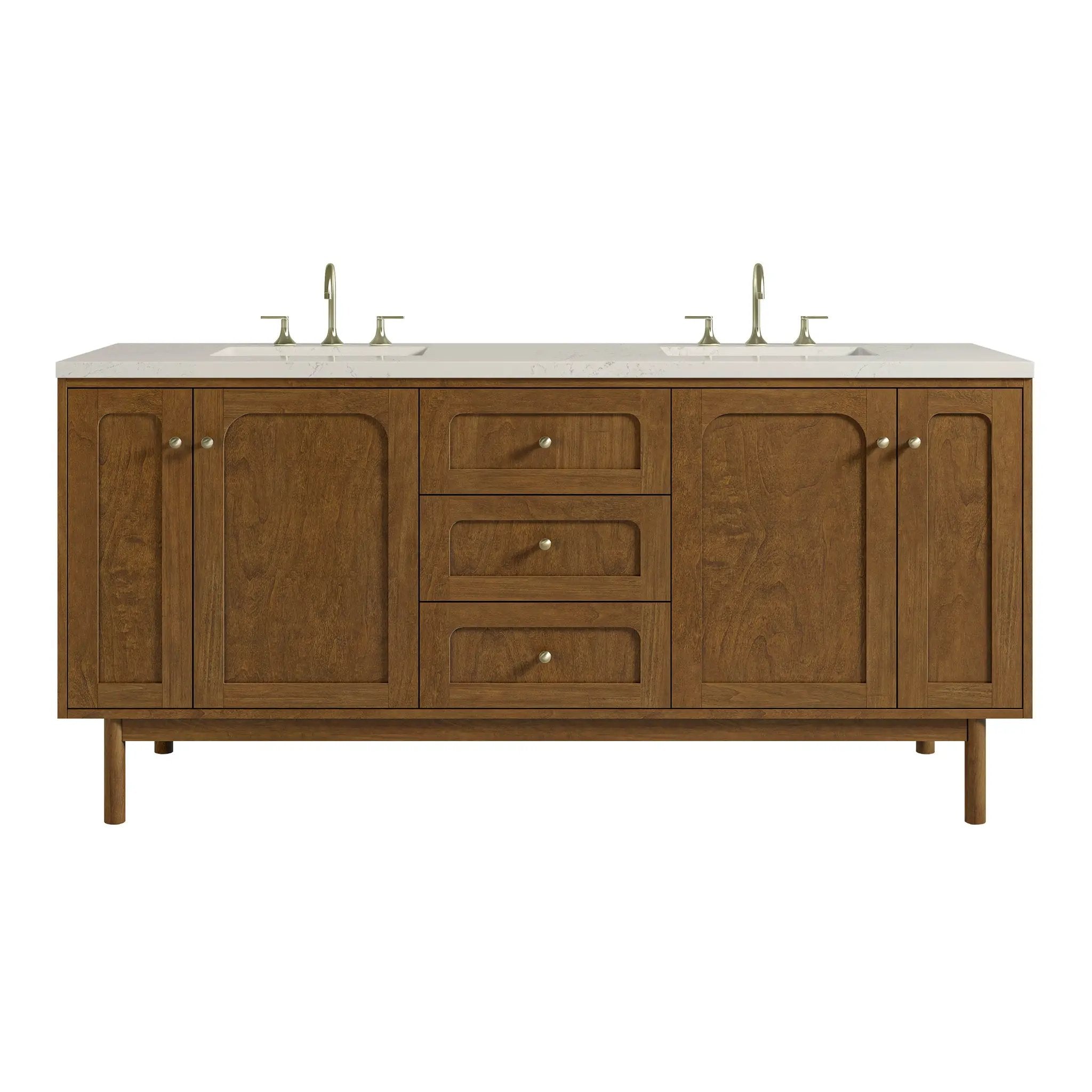 James Martin Laurent 72" Double Vanity Set - Honey Oak by James Martin Vanities