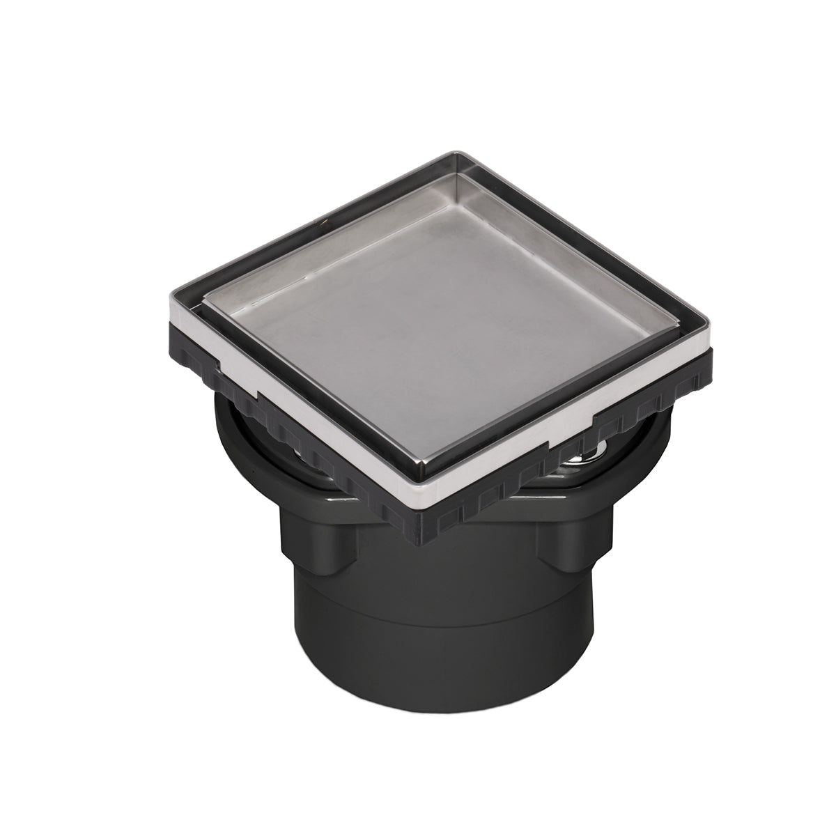 Infinity Drain 4" x 4" LTD 4 Tile Insert Complete Kit with ABS Drain Body, 2" Outlet