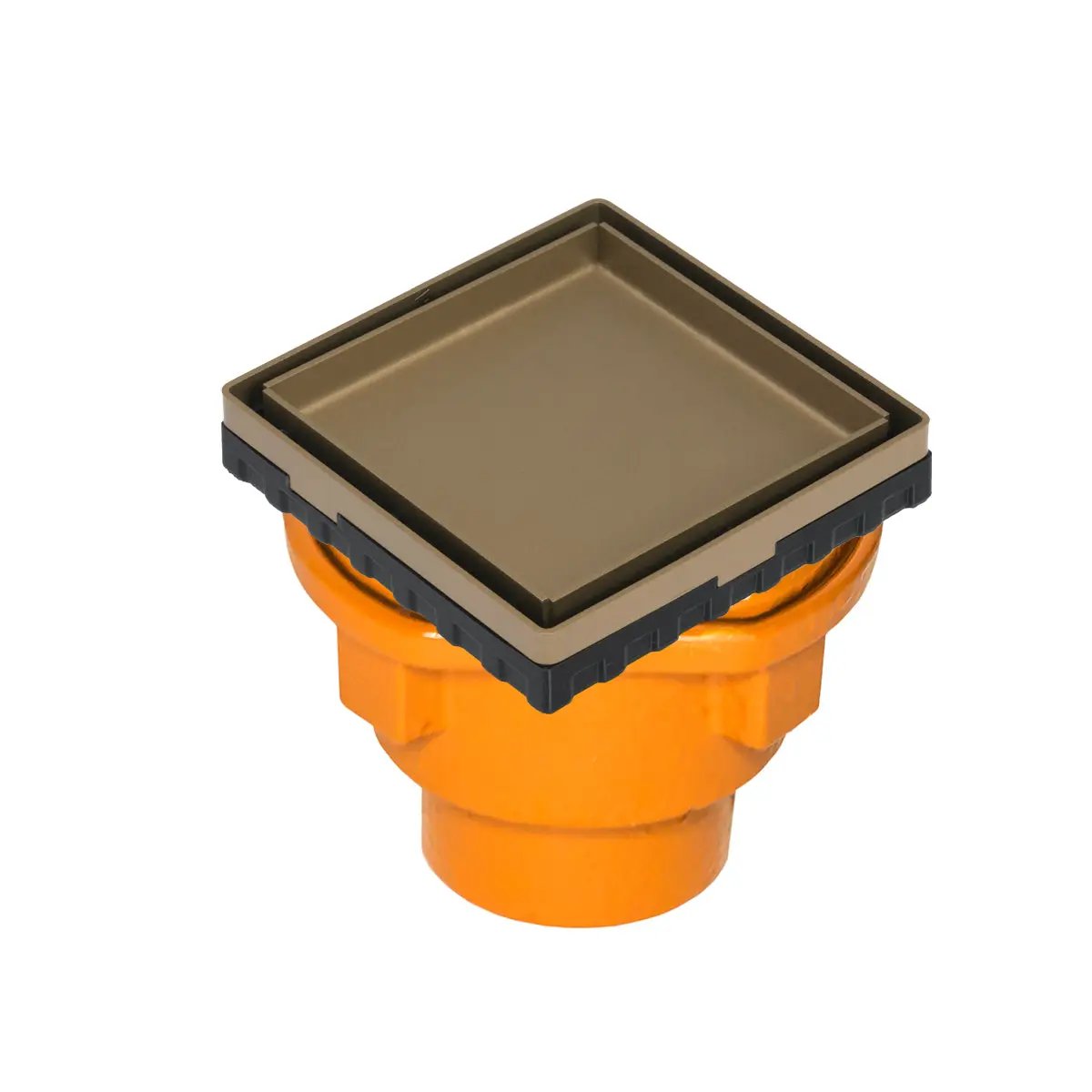 Infinity Drain 4" x 4" LTD 4 Tile Insert Complete Kit with Cast Iron Drain Body, 2" Outlet by Infinity Drain
