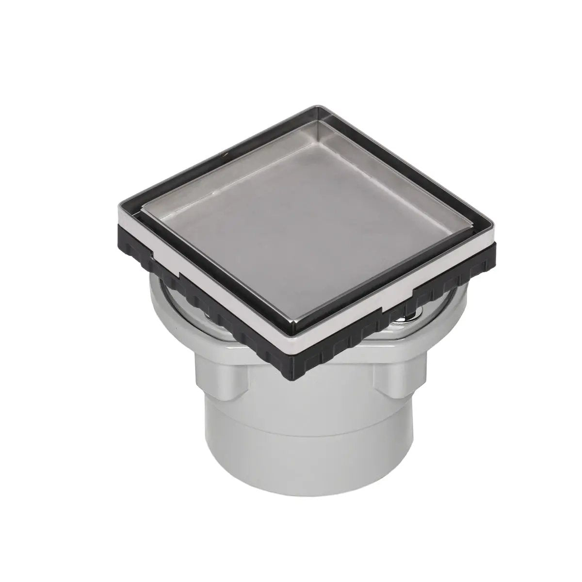Infinity Drain 4" x 4" LTD 4 Tile Insert Complete Kit with PVC Drain Body, 2" Outlet by Infinity Drain