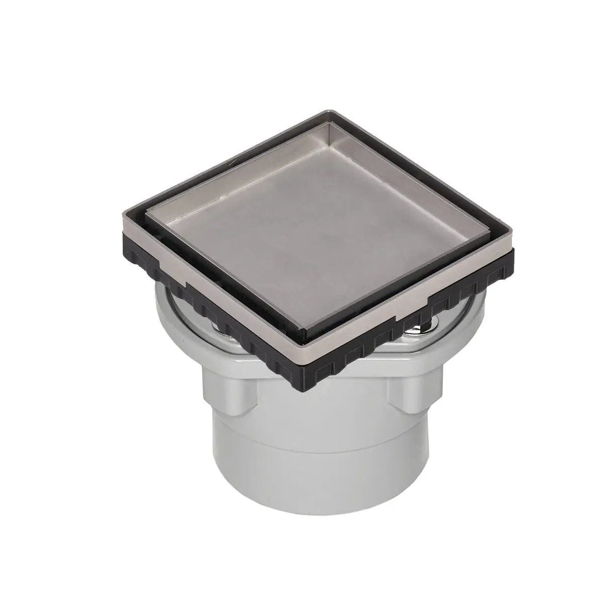Infinity Drain 4" x 4" LTD 4 Tile Insert Complete Kit with PVC Drain Body, 2" Outlet by Infinity Drain