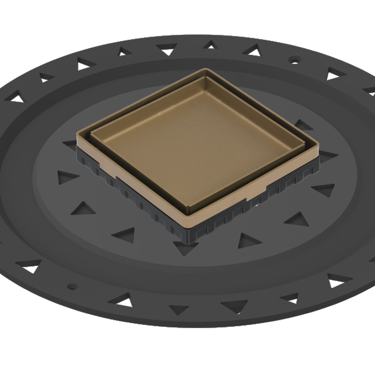 Infinity Drain 4" x 4" LTD 4 Tile Insert Complete Kit with ABS Bonded Flange, 2", 3" and 4" Outlet