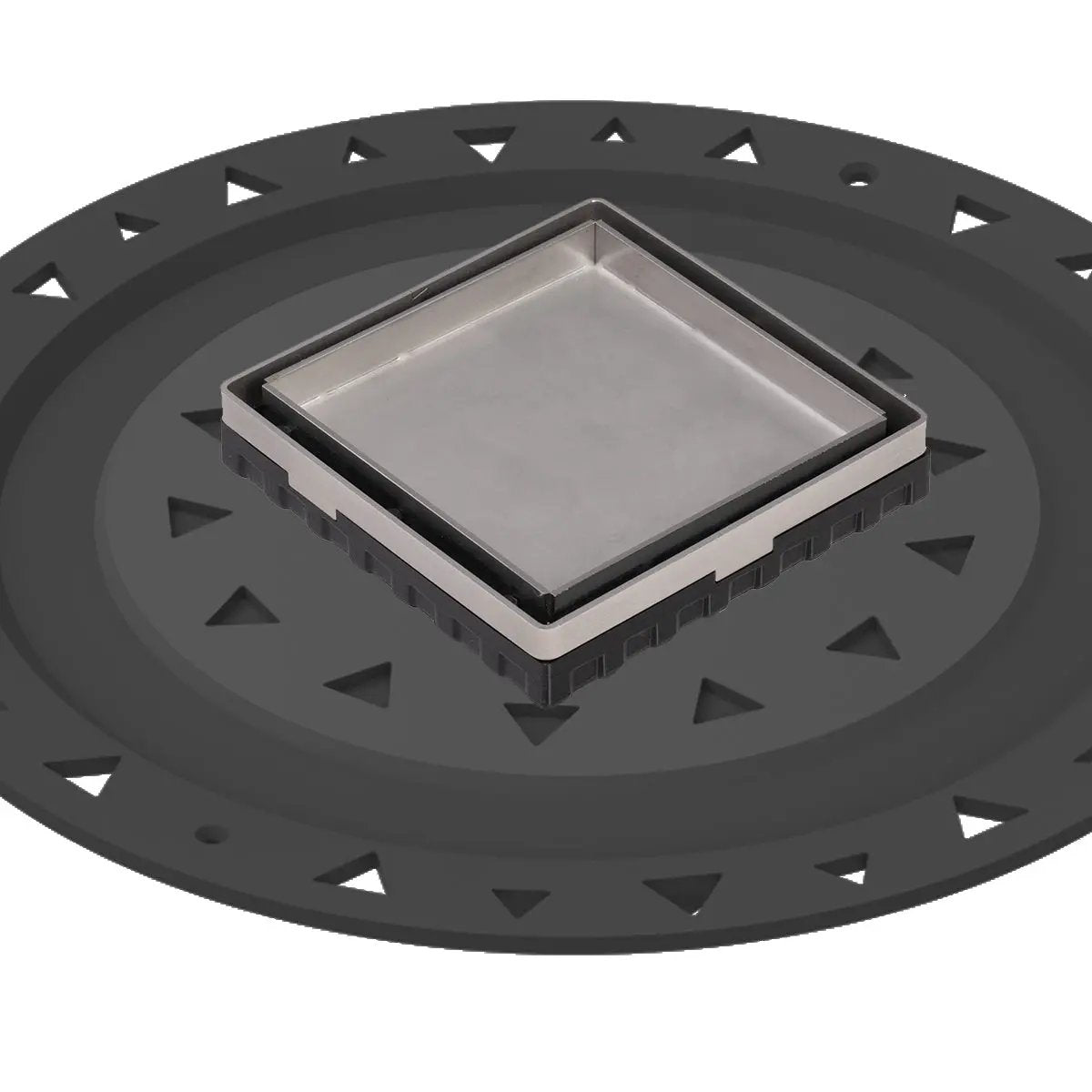 Infinity Drain 4" x 4" LTD 4 Tile Insert Complete Kit with ABS Bonded Flange, 2", 3" and 4" Outlet by Infinity Drain